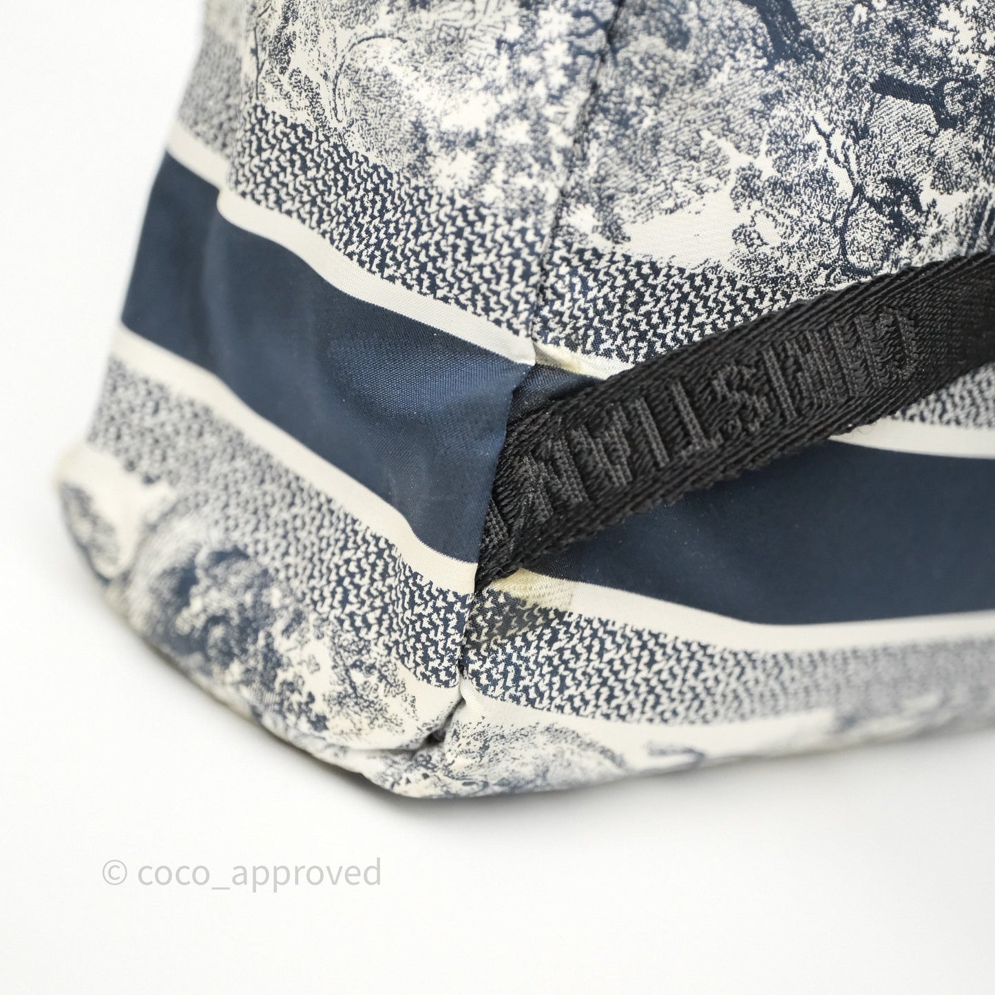 Christian Dior Toile De Jouy Diortravel Backpack White/ Blue Nylon