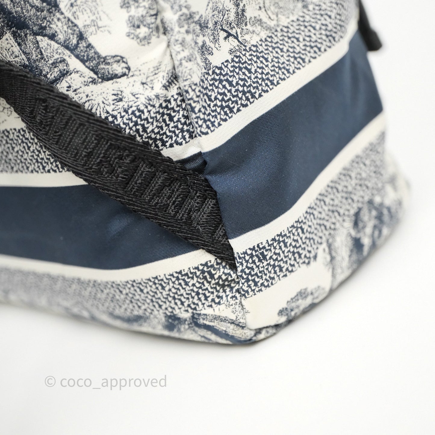 Christian Dior Toile De Jouy Diortravel Backpack White/ Blue Nylon