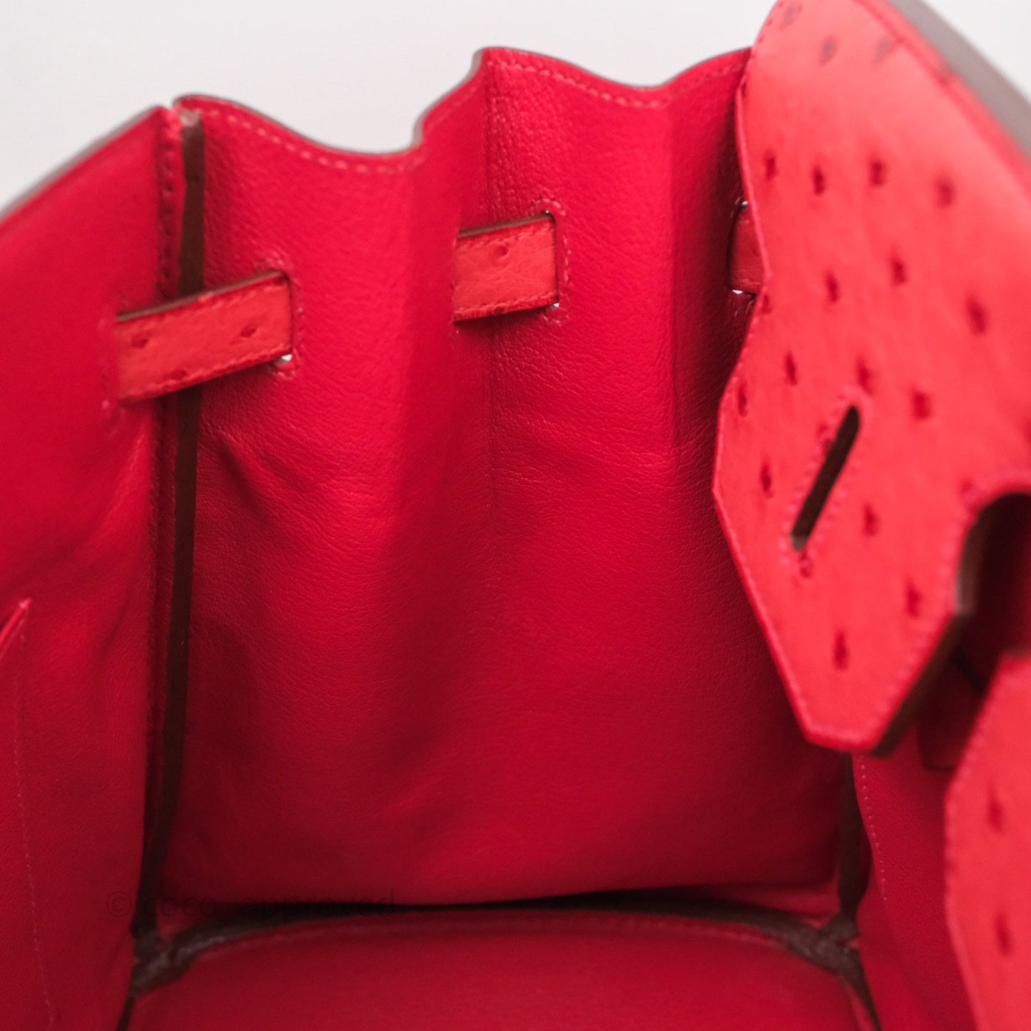 Hermes Birkin 35 Rouge Pivoine 2R Ostrich Gold Hardware
