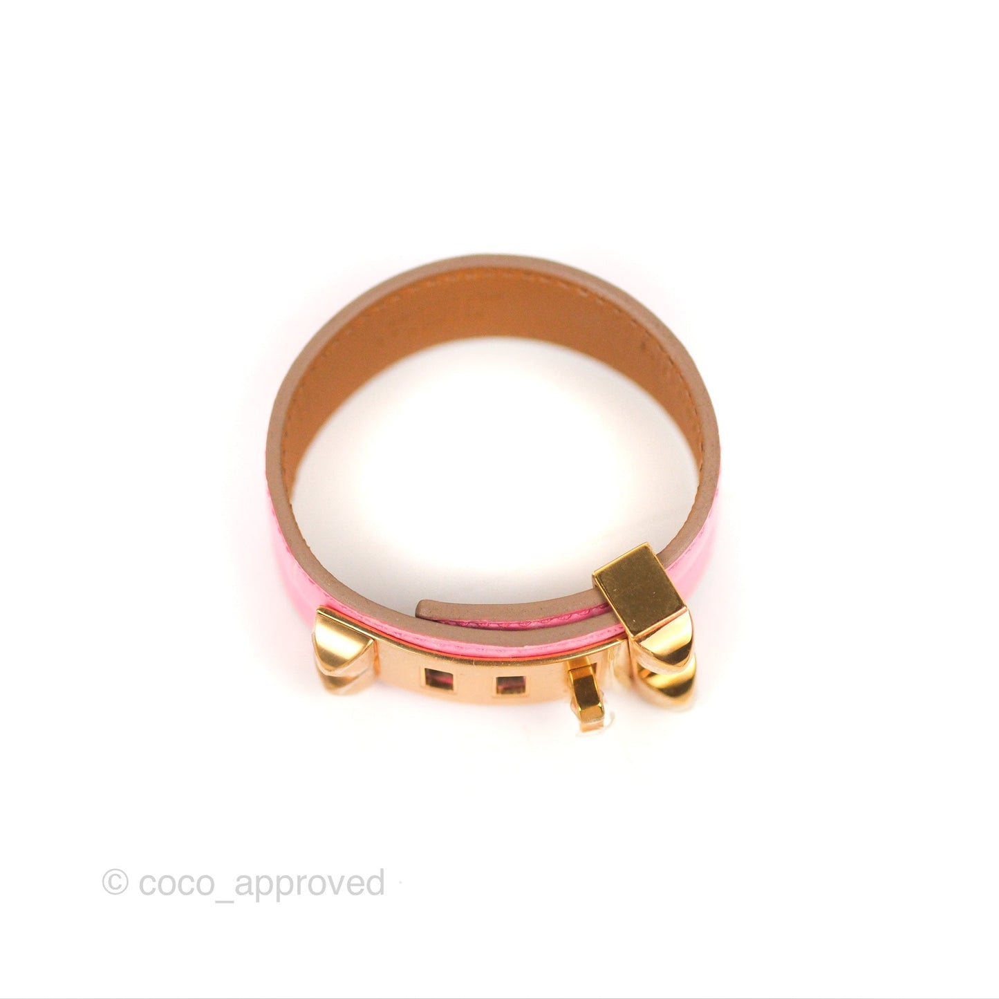 Hermès Collier de Chien 24 Bracelet Rose Bubblegum Niloticus Boreal Crocodile Leather