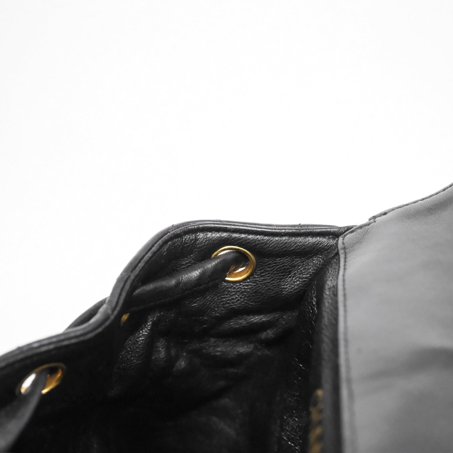 Chanel Vintage CC Duma Backpack Black Lambskin 24K Gold Hardware