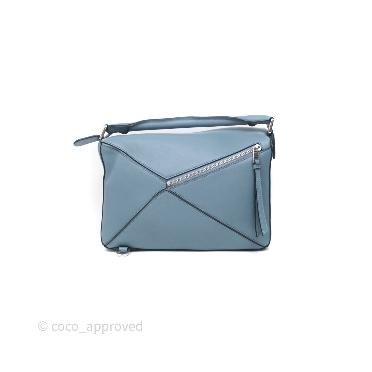 Loewe Medium Puzzle Bag Stone Calfskin Silver Hardware