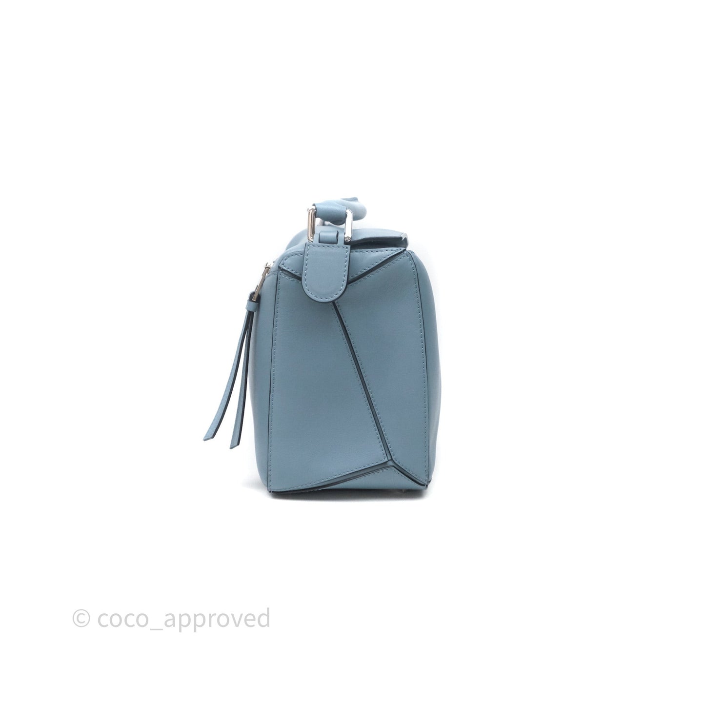 Loewe Medium Puzzle Bag Stone Calfskin Silver Hardware