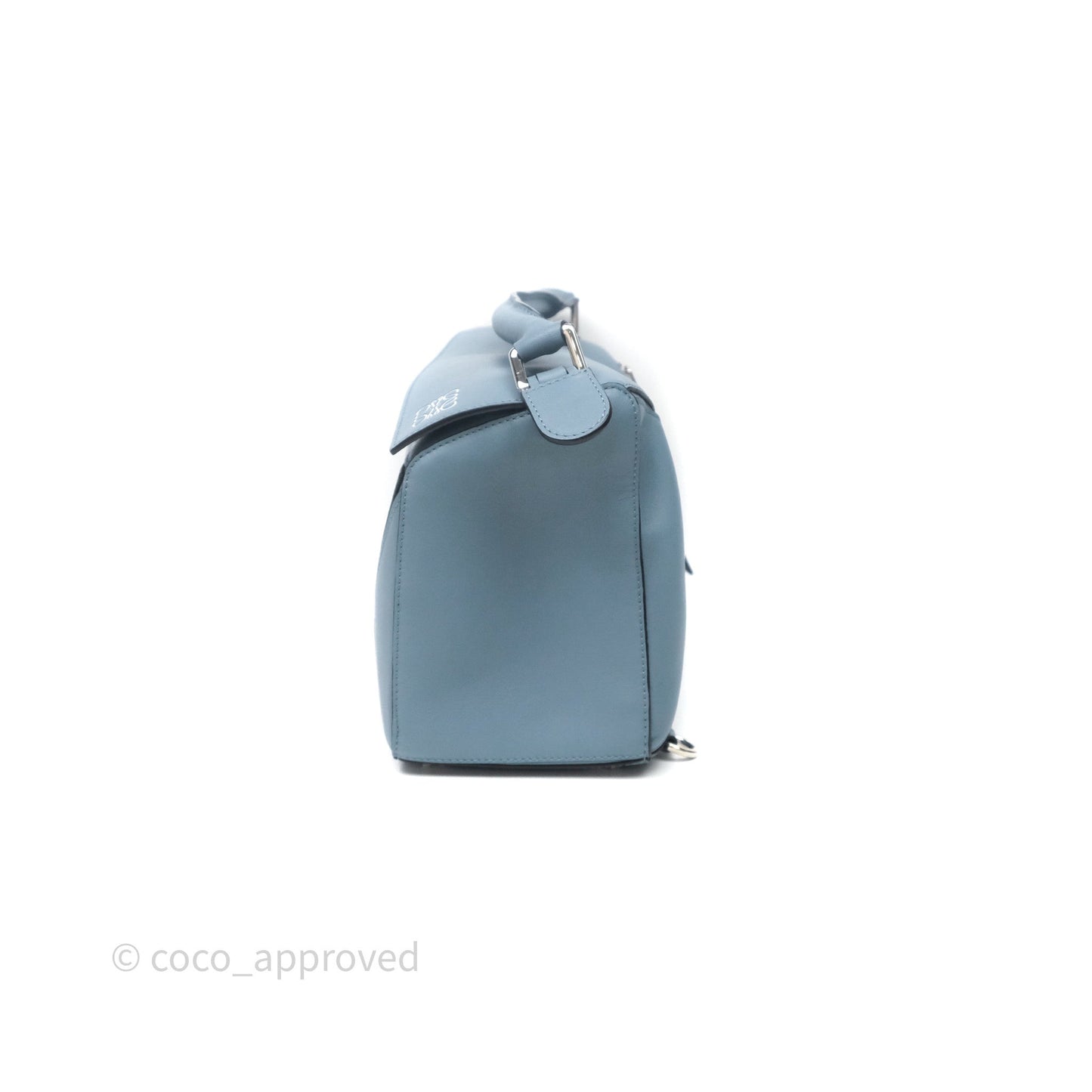 Loewe Medium Puzzle Bag Stone Calfskin Silver Hardware