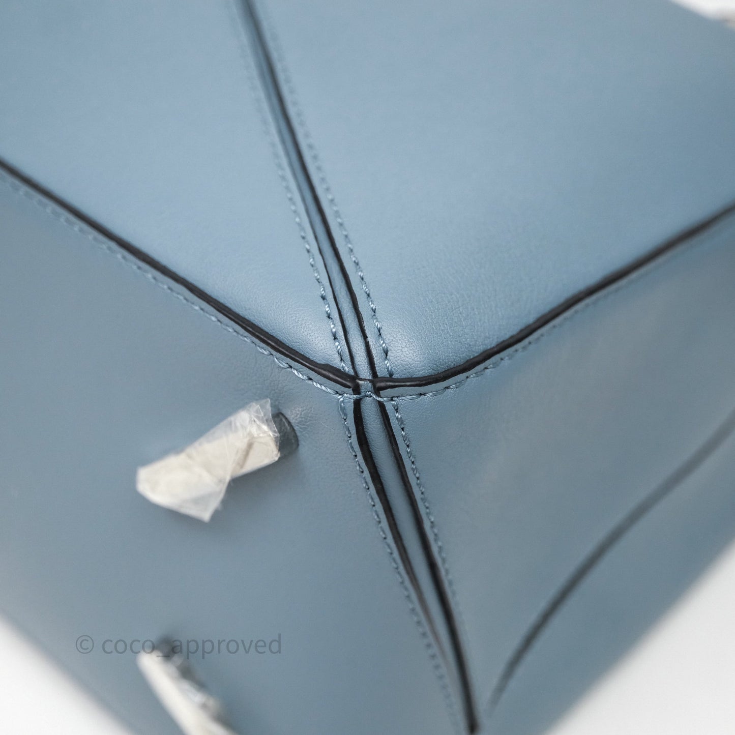 Loewe Medium Puzzle Bag Stone Calfskin Silver Hardware