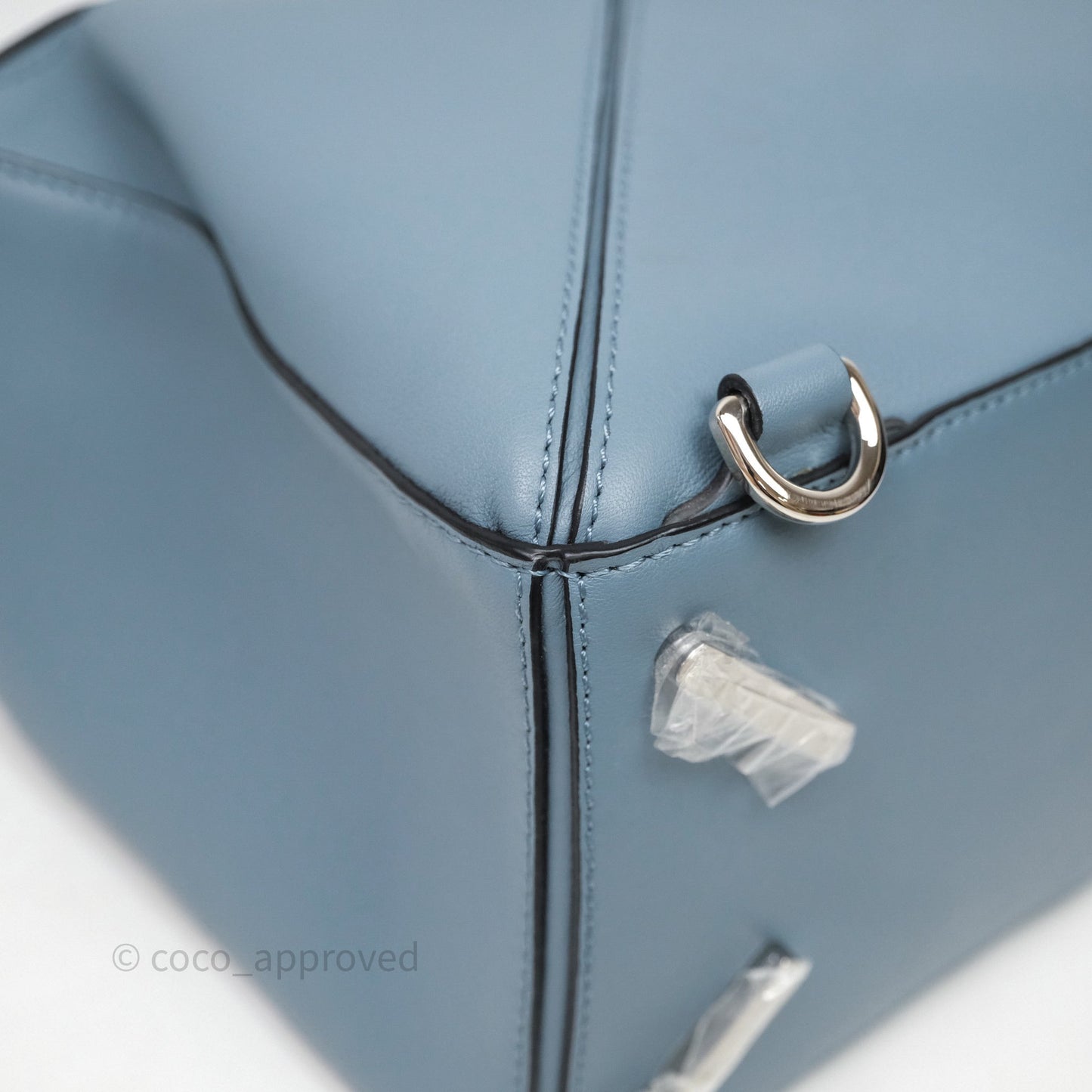 Loewe Medium Puzzle Bag Stone Calfskin Silver Hardware