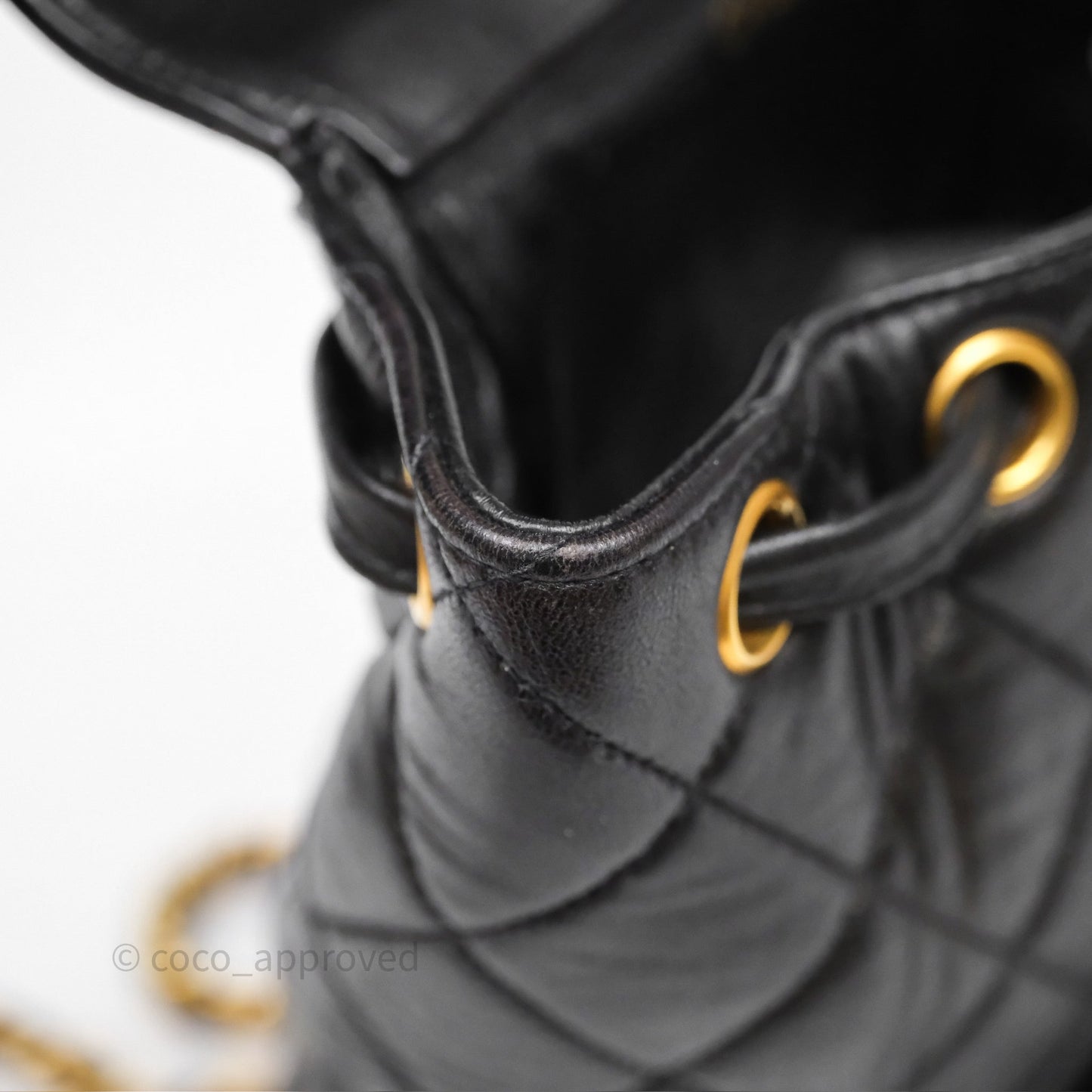 Chanel Vintage CC Duma Backpack Black Lambskin 24K Gold Hardware