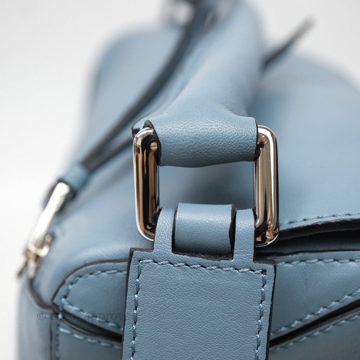 Loewe Medium Puzzle Bag Stone Calfskin Silver Hardware