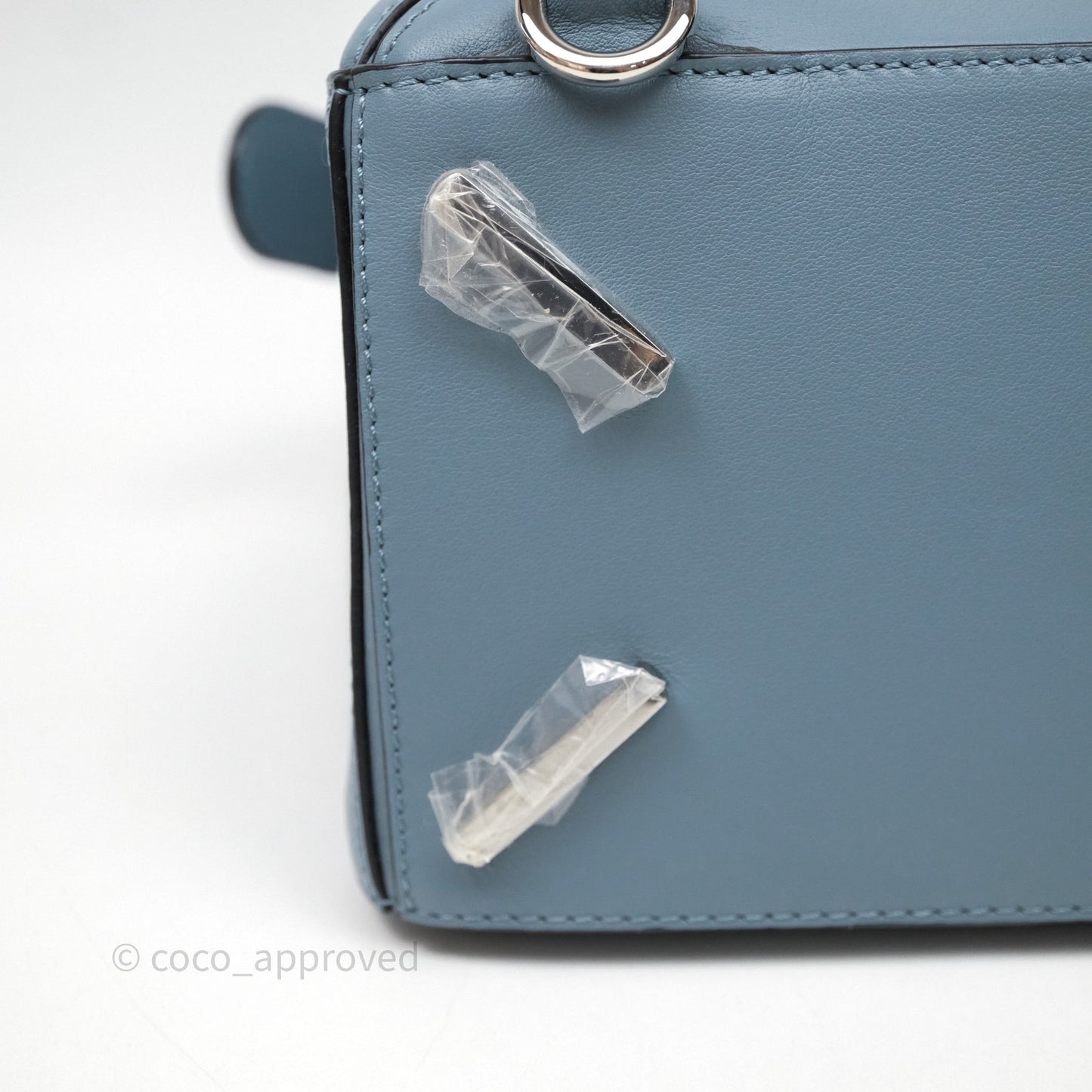 Loewe Medium Puzzle Bag Stone Calfskin Silver Hardware