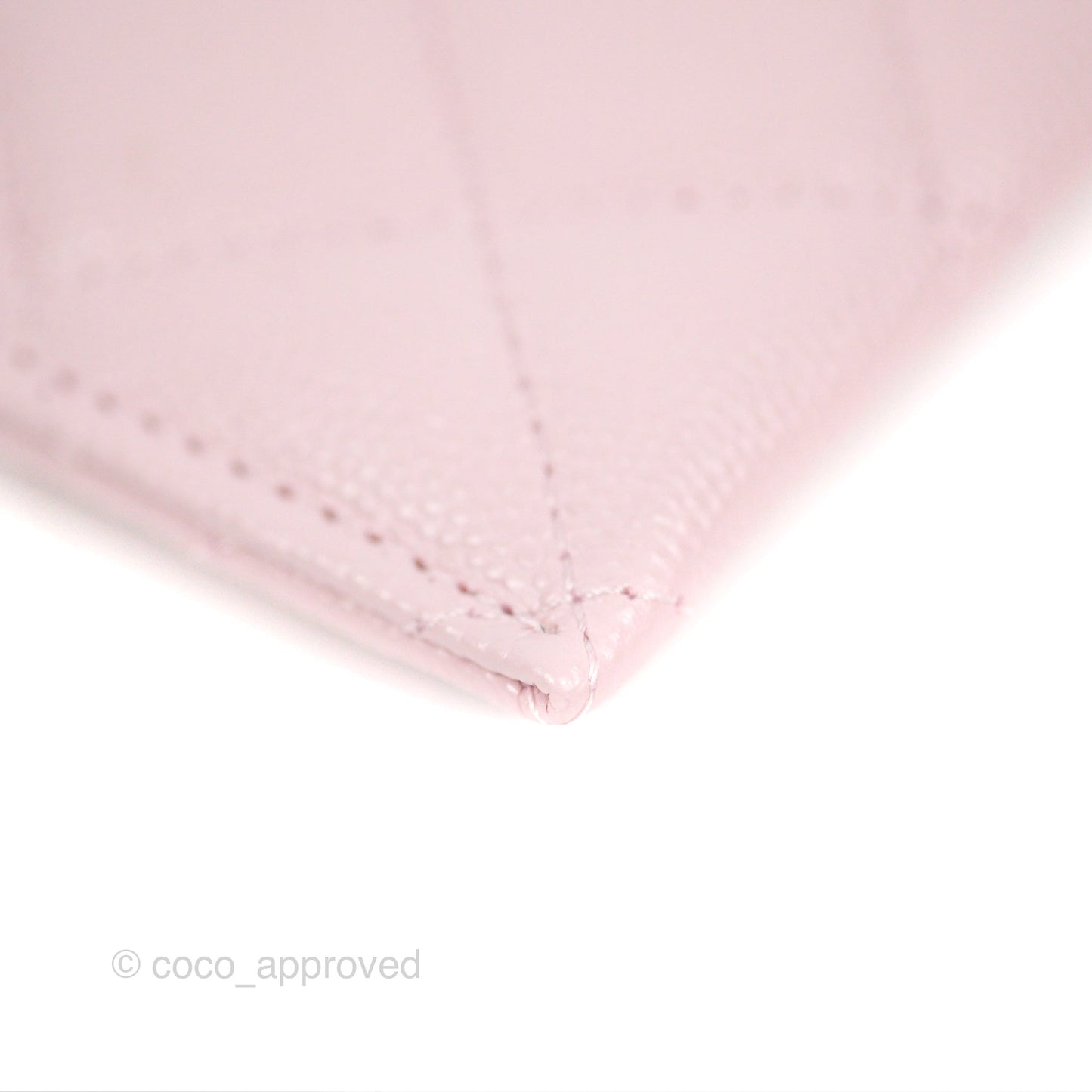Chanel Classic Flat Card Holder Pink Caviar Gold Hardware