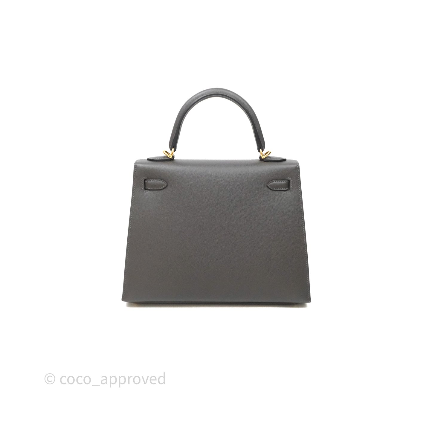 Hermes Kelly 25 Graphite Madame Gold Hardware