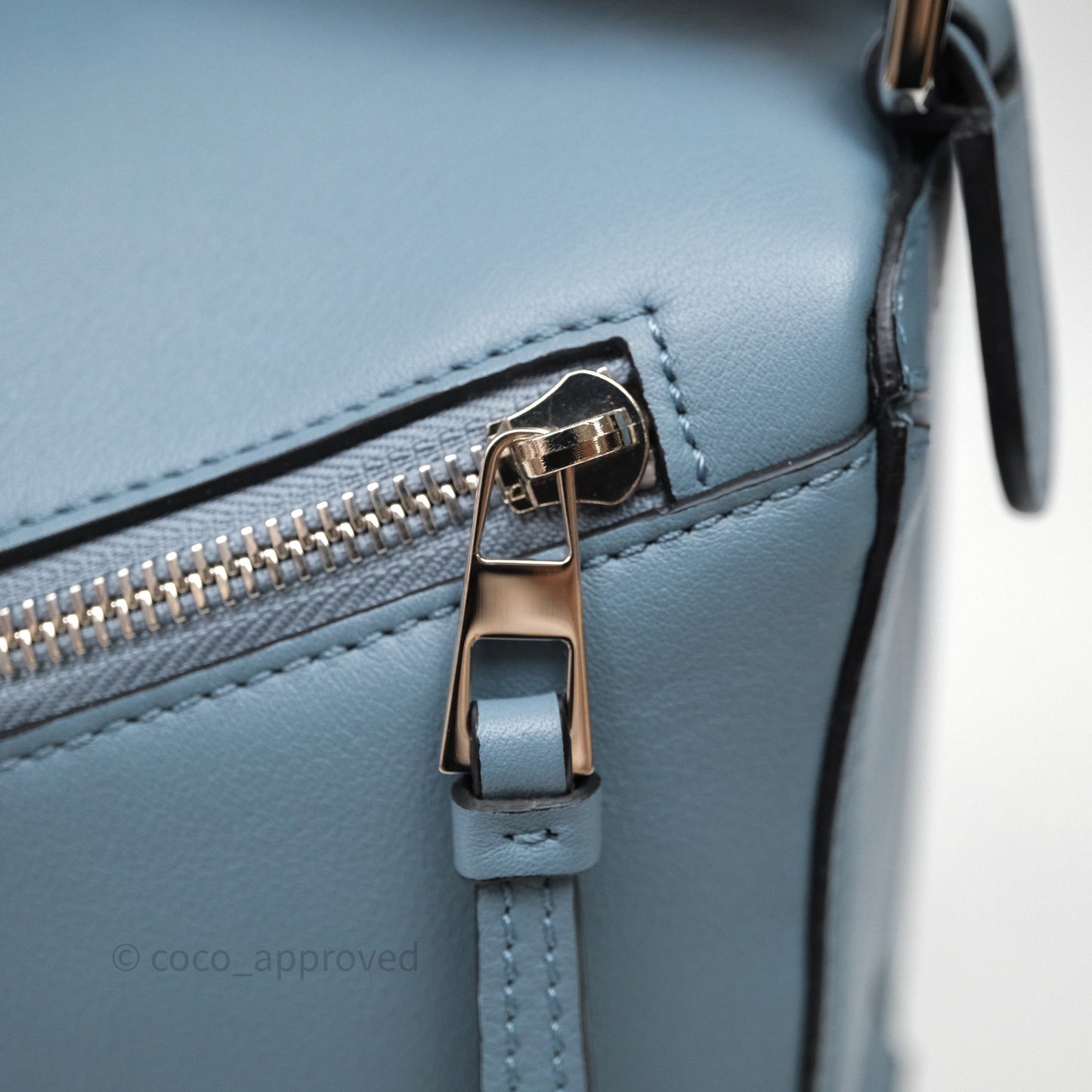 Loewe Medium Puzzle Bag Stone Calfskin Silver Hardware