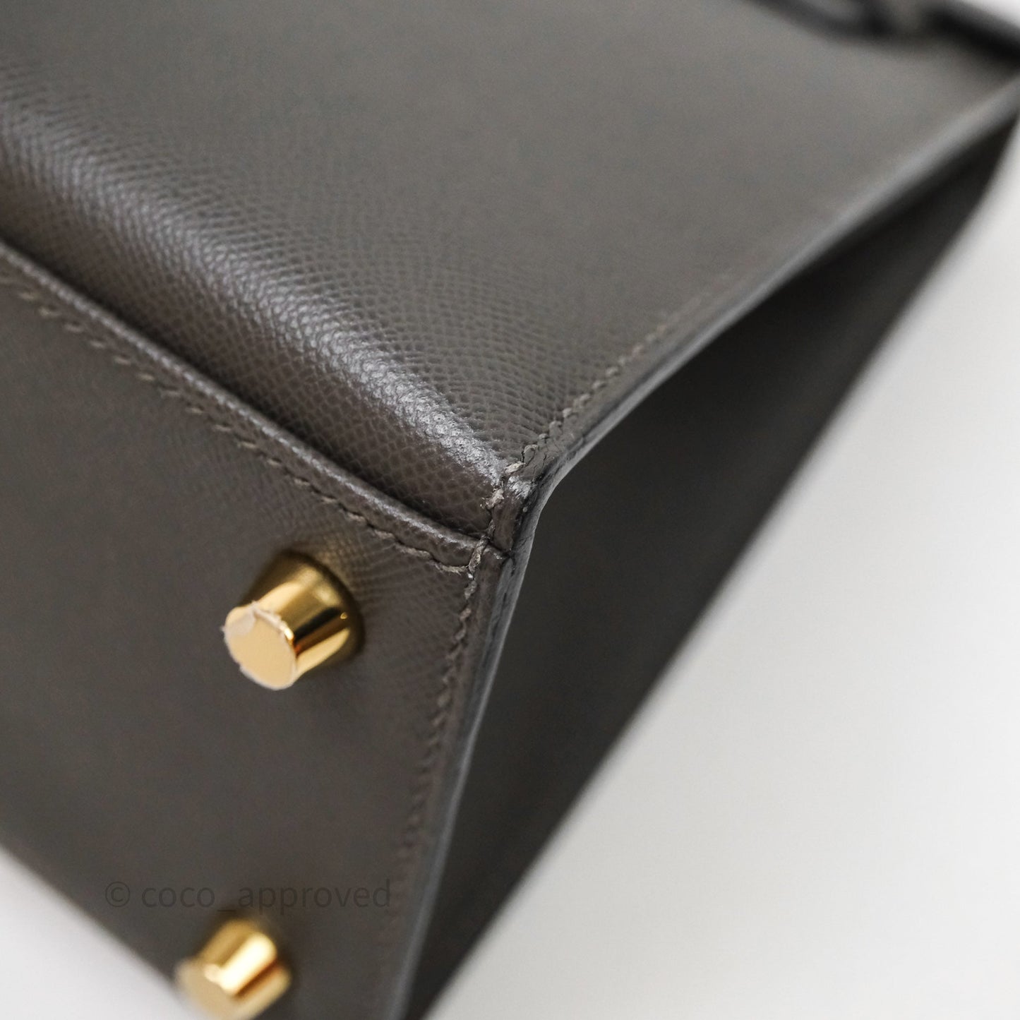 Hermes Kelly 25 Graphite Madame Gold Hardware