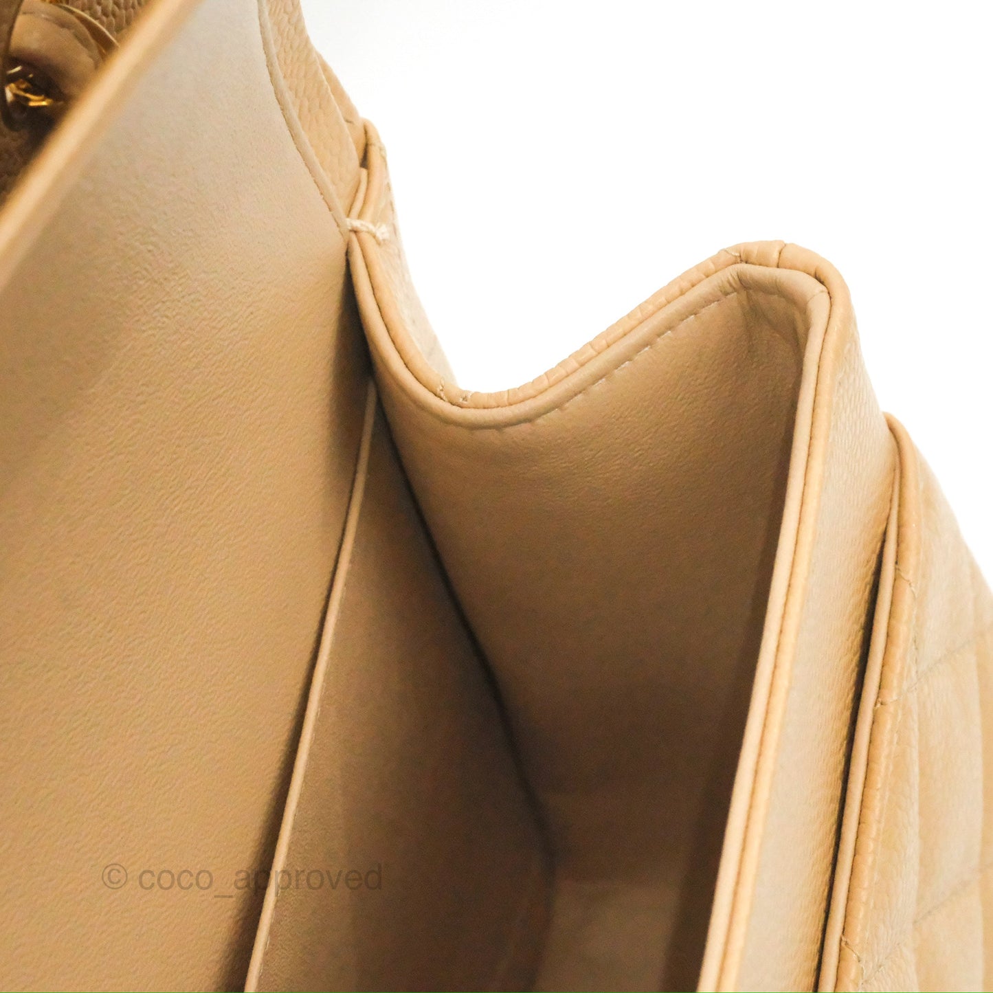 Chanel Jumbo Double Flap Beige Caviar Gold Hardware⁣⁣