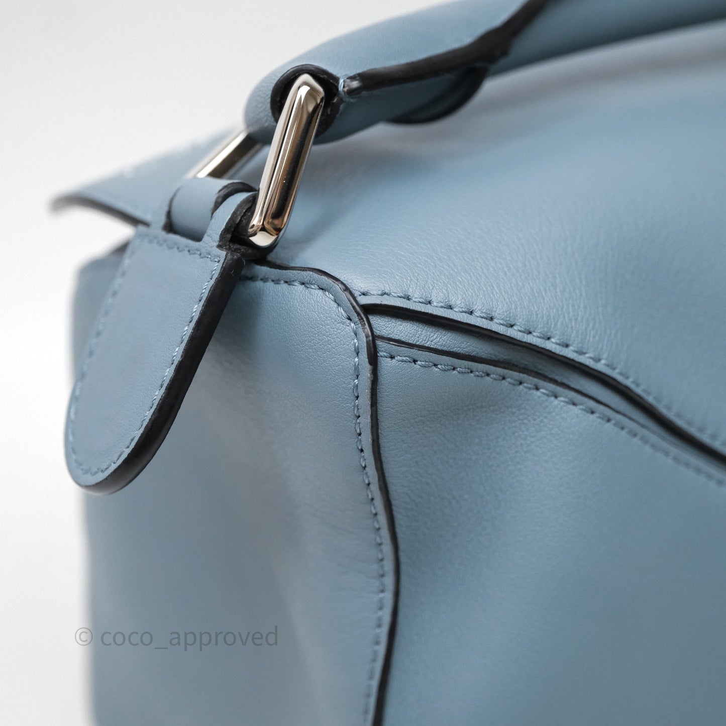 Loewe Medium Puzzle Bag Stone Calfskin Silver Hardware