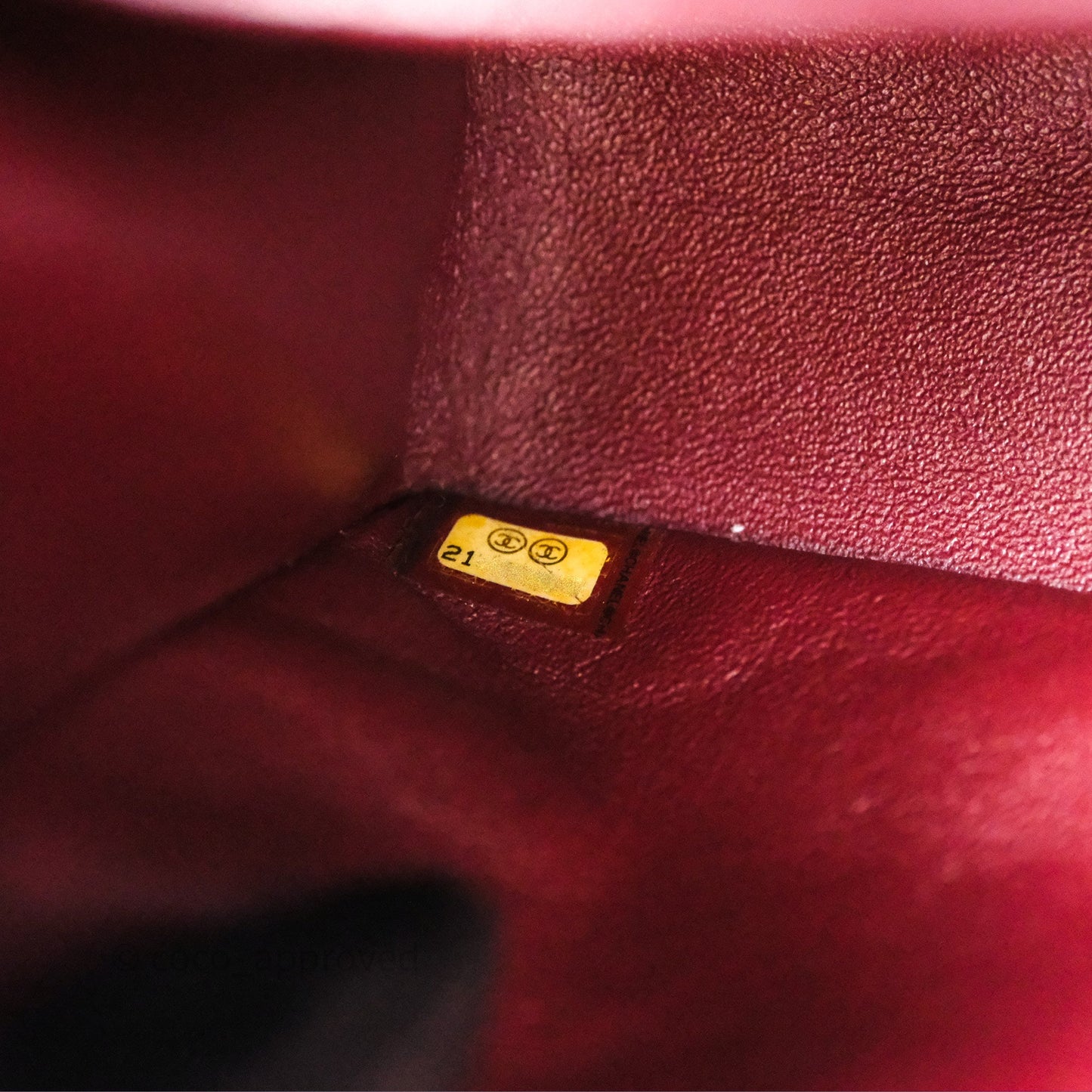 Chanel Classic M/L Medium Flap Quilted Burgundy Lambskin Gold Hardware