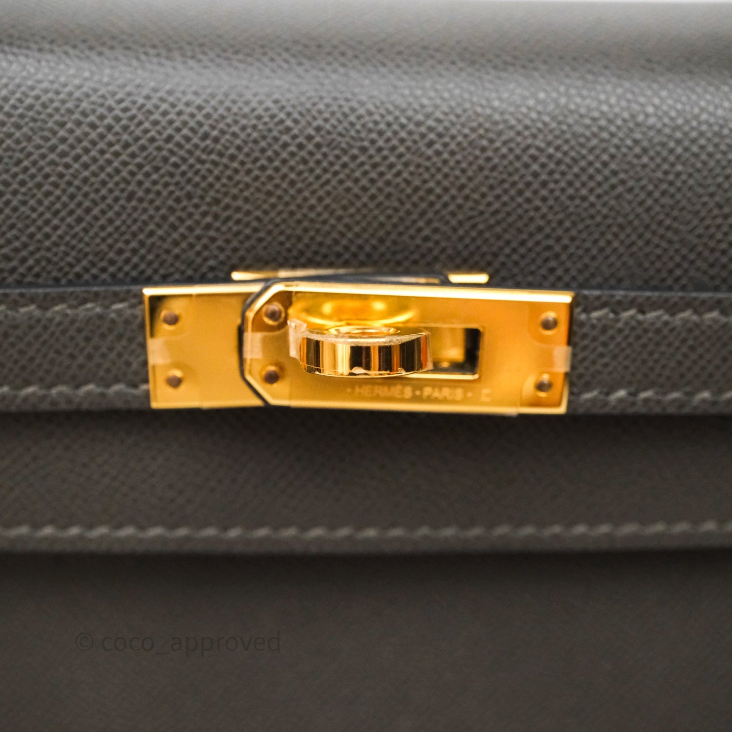 Hermes Kelly 25 Graphite Madame Gold Hardware