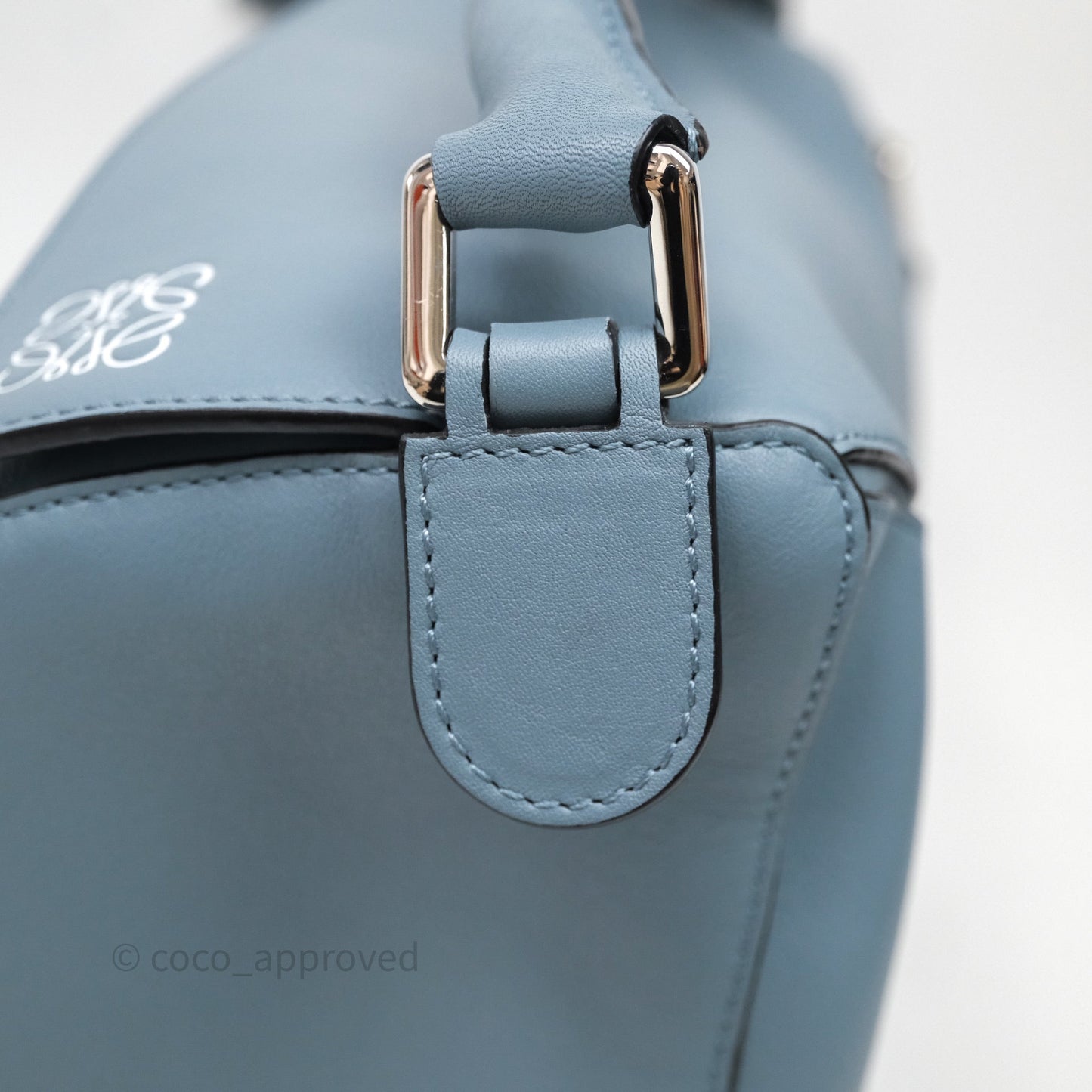 Loewe Medium Puzzle Bag Stone Calfskin Silver Hardware
