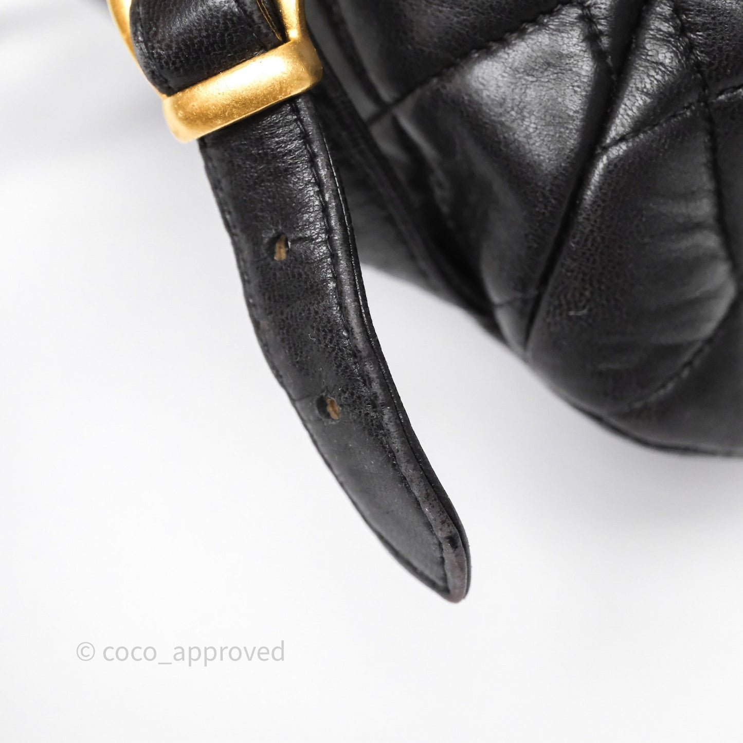 Chanel Vintage CC Duma Backpack Black Lambskin 24K Gold Hardware