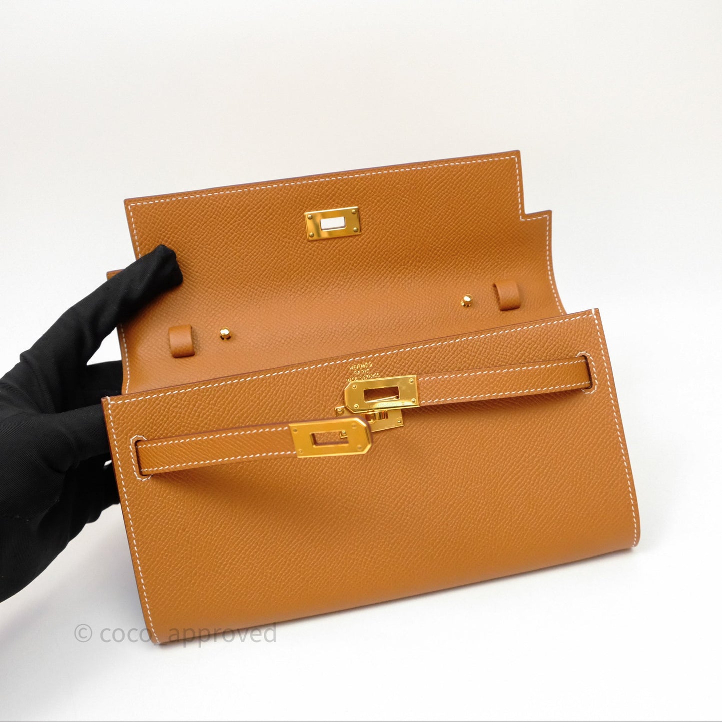 Hermès Kelly To Go Wallet Gold 37 Epsom Gold Hardware