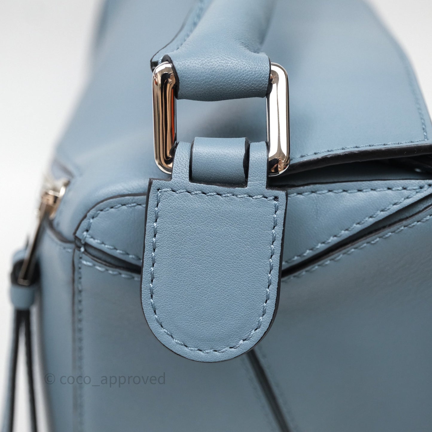 Loewe Medium Puzzle Bag Stone Calfskin Silver Hardware