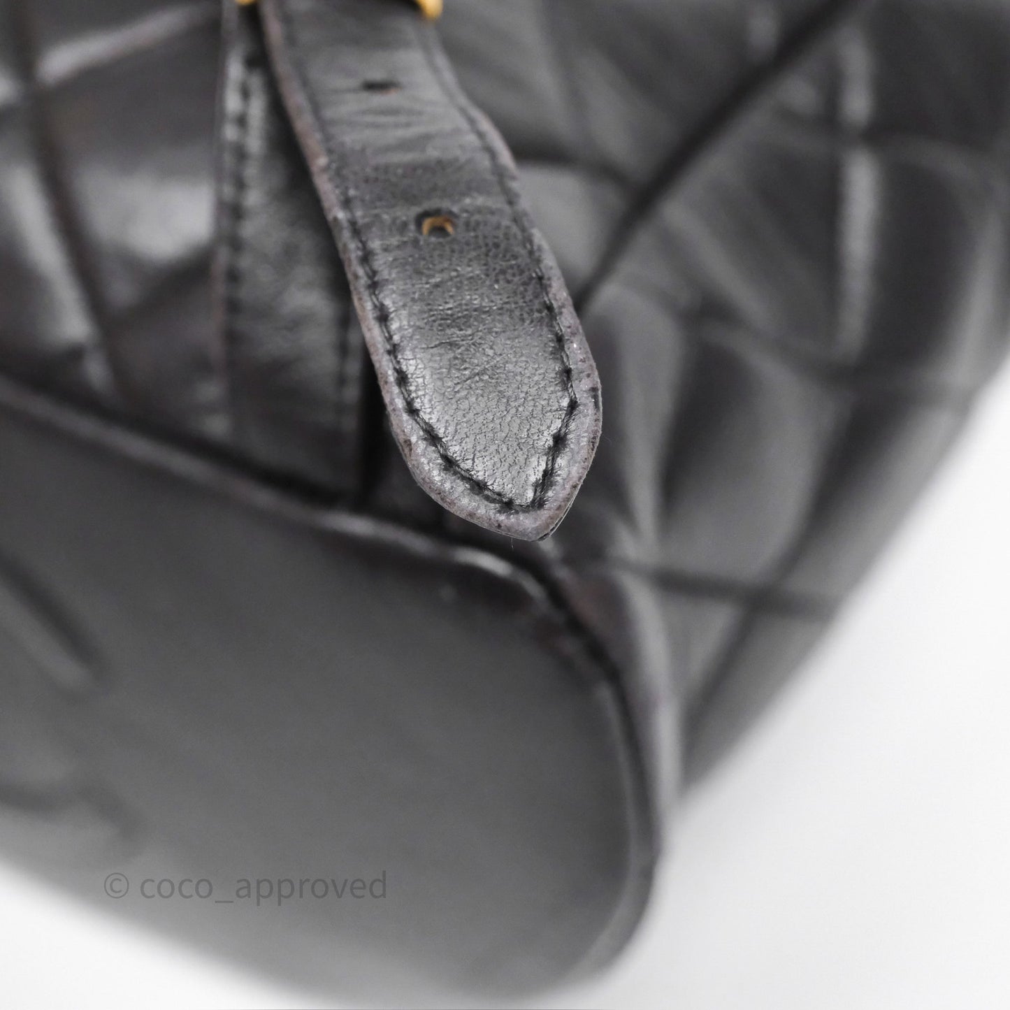 Chanel Vintage CC Duma Backpack Black Lambskin 24K Gold Hardware