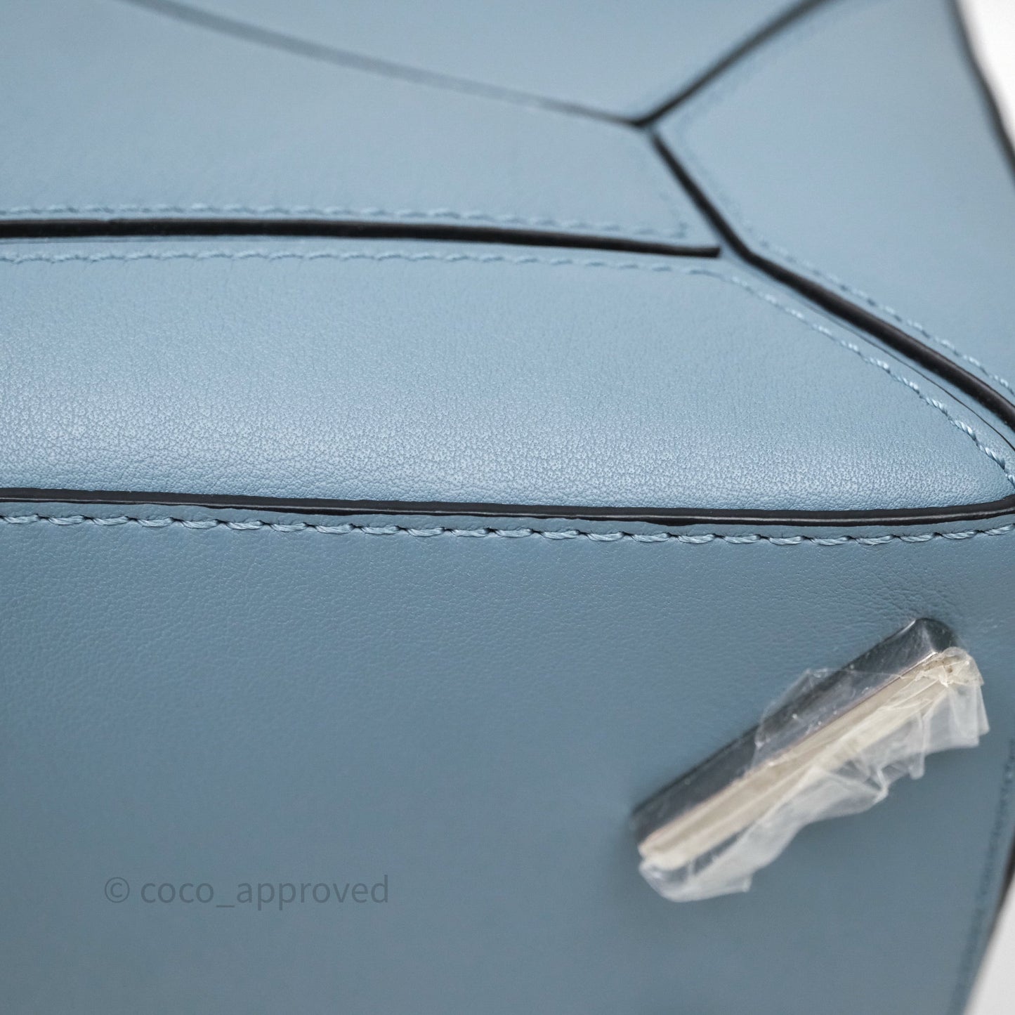 Loewe Medium Puzzle Bag Stone Calfskin Silver Hardware