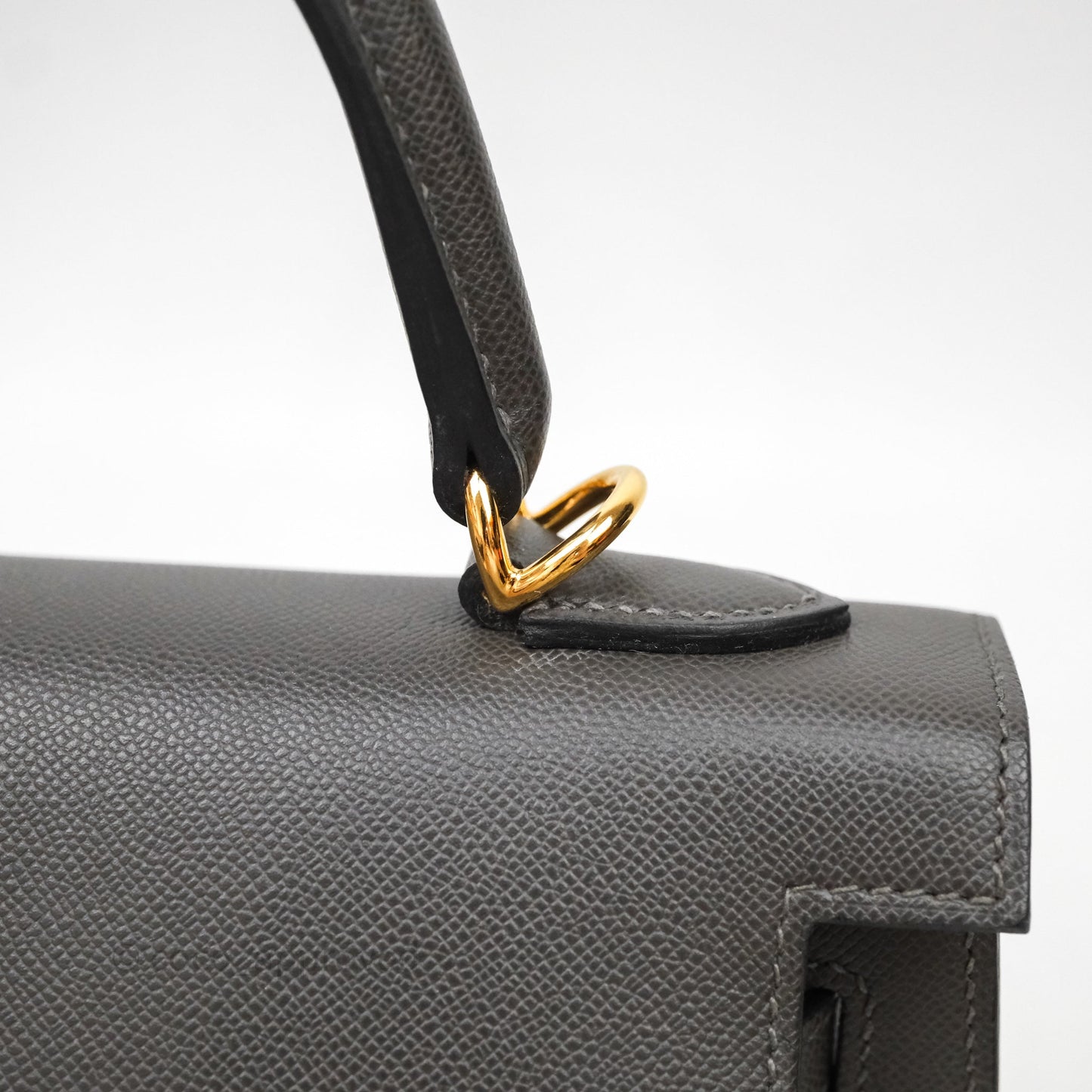 Hermes Kelly 25 Graphite Madame Gold Hardware