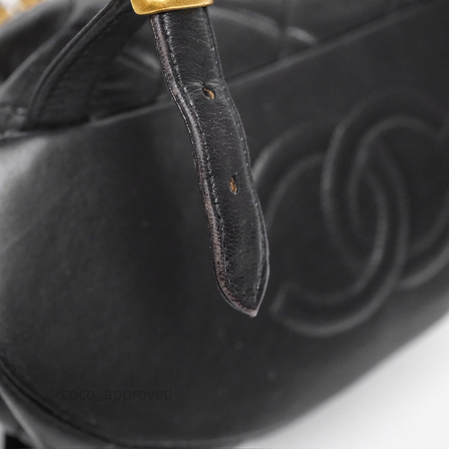 Chanel Vintage CC Duma Backpack Black Lambskin 24K Gold Hardware