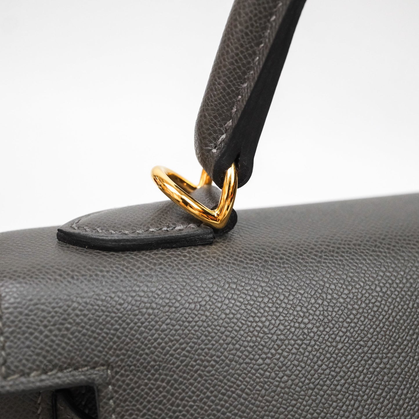 Hermes Kelly 25 Graphite Madame Gold Hardware