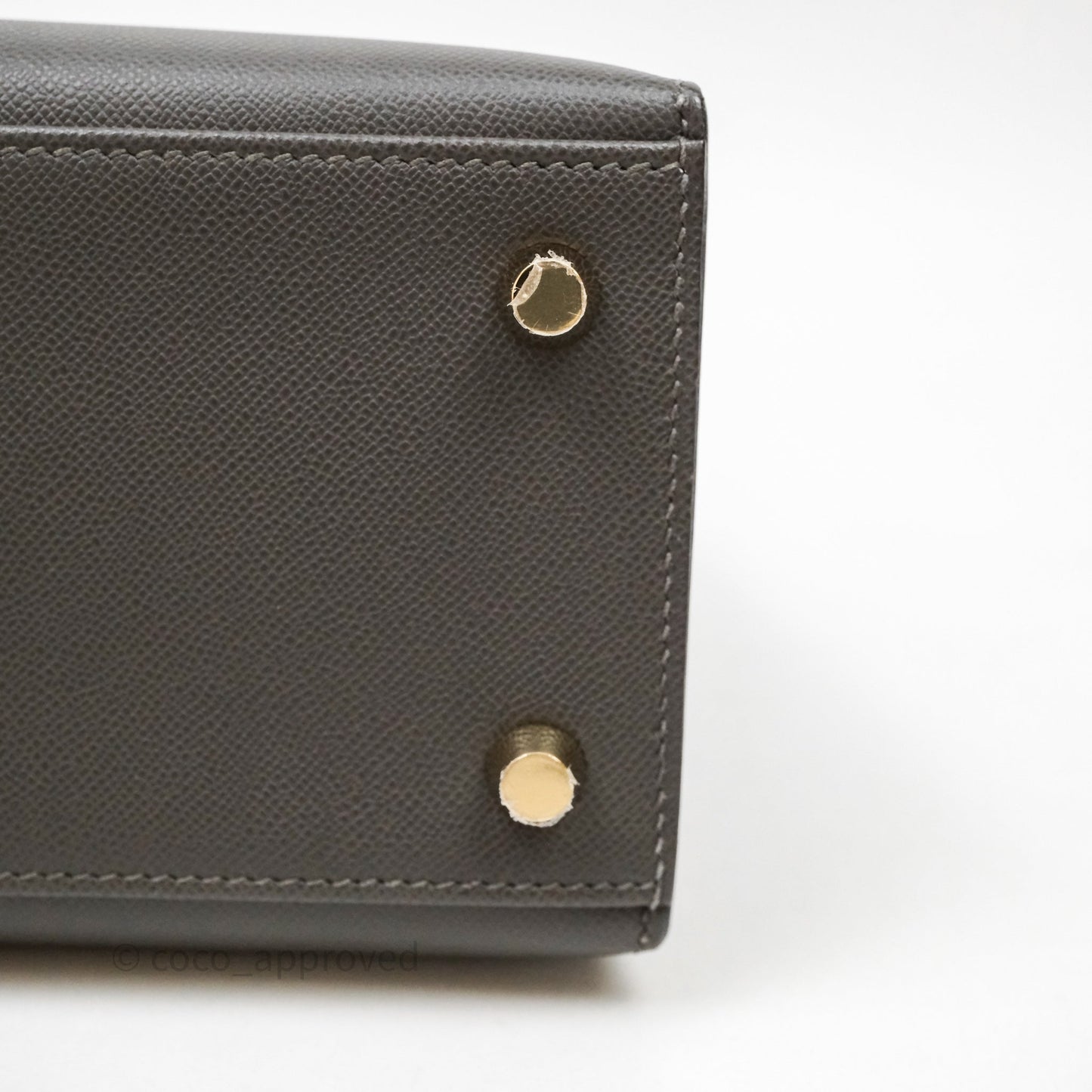 Hermes Kelly 25 Graphite Madame Gold Hardware