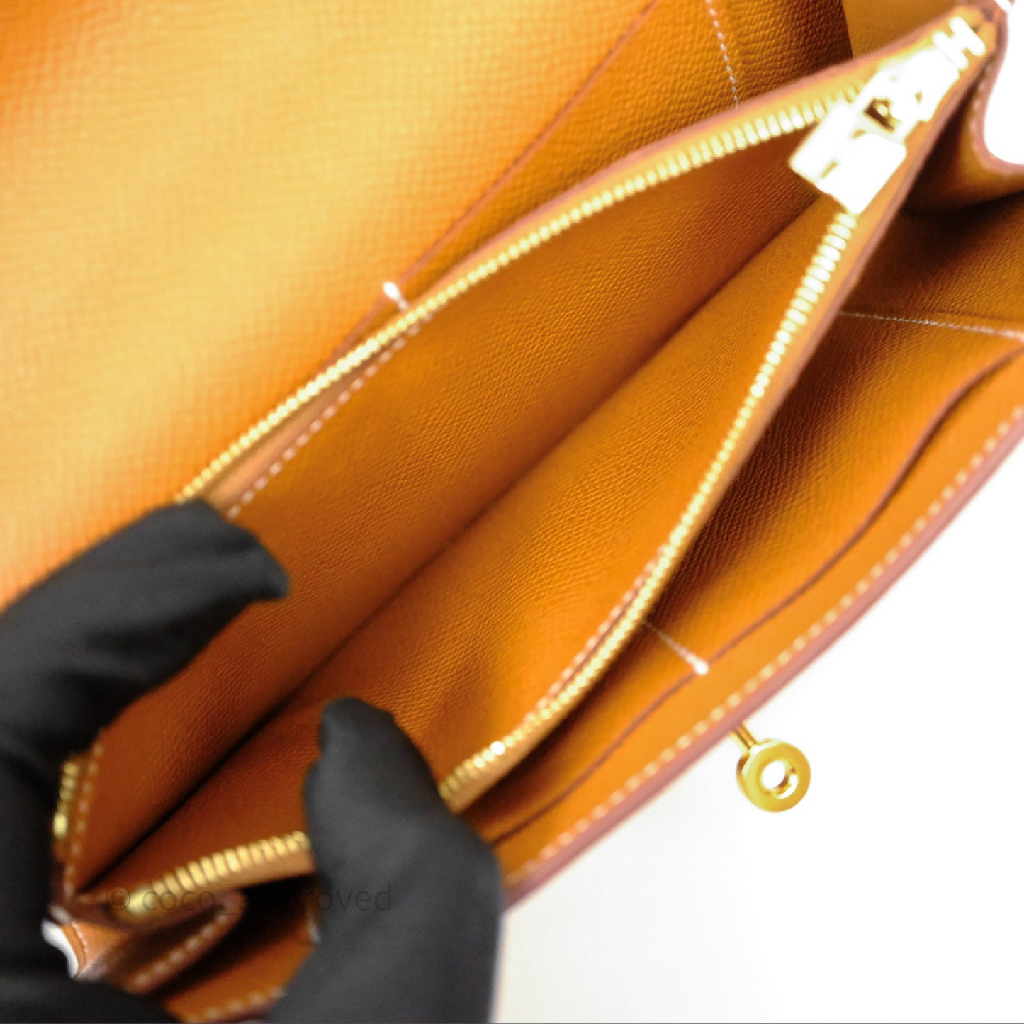 Hermès Kelly To Go Wallet Gold 37 Epsom Gold Hardware