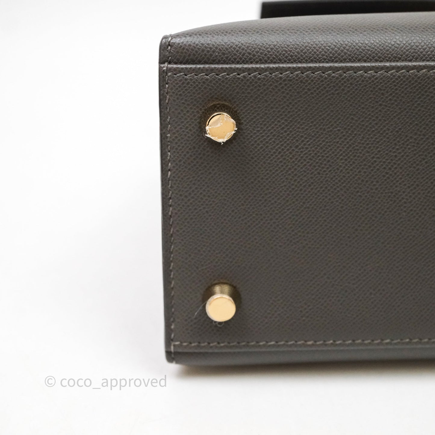 Hermes Kelly 25 Graphite Madame Gold Hardware