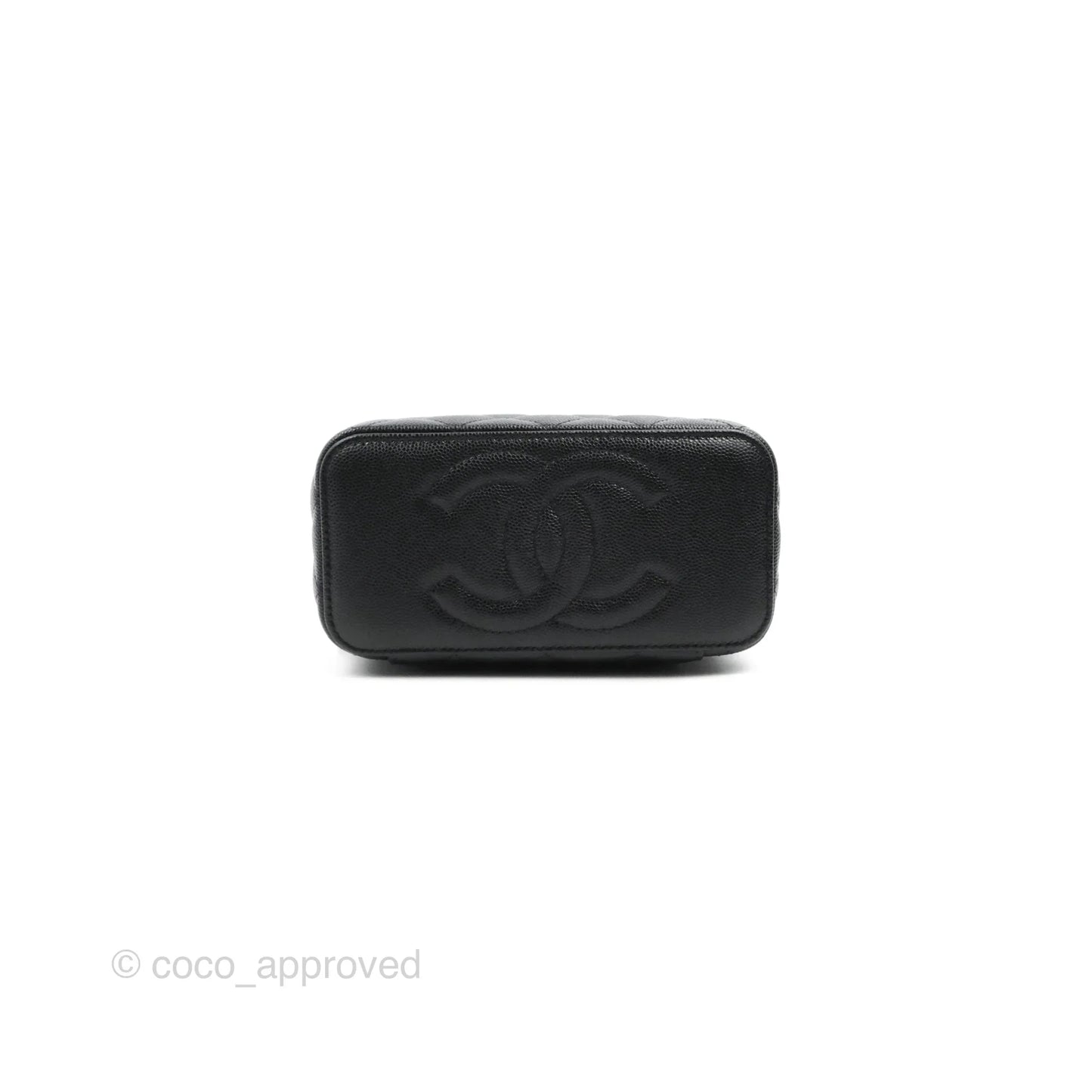 Chanel Classic Vanity with Chain Black Caviar Gold Hardware