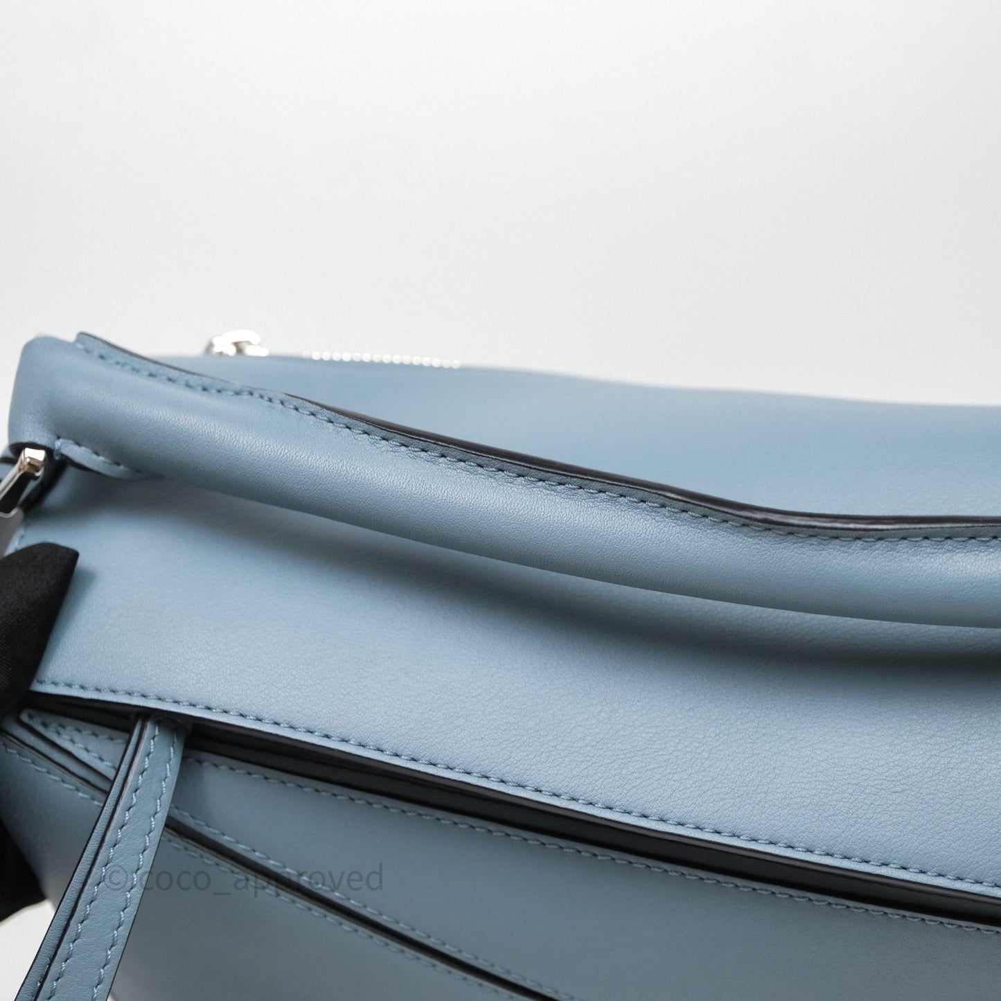 Loewe Medium Puzzle Bag Stone Calfskin Silver Hardware