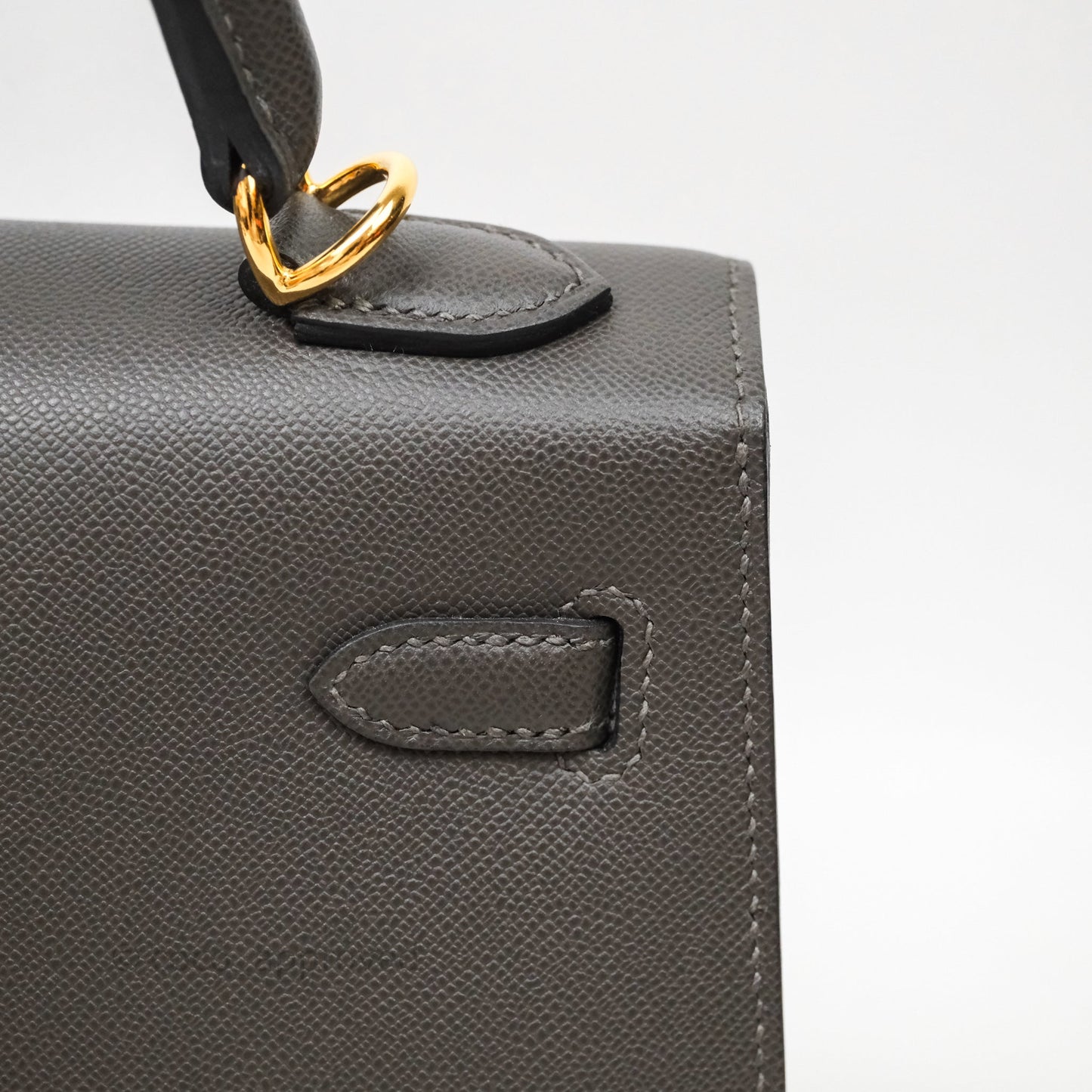 Hermes Kelly 25 Graphite Madame Gold Hardware