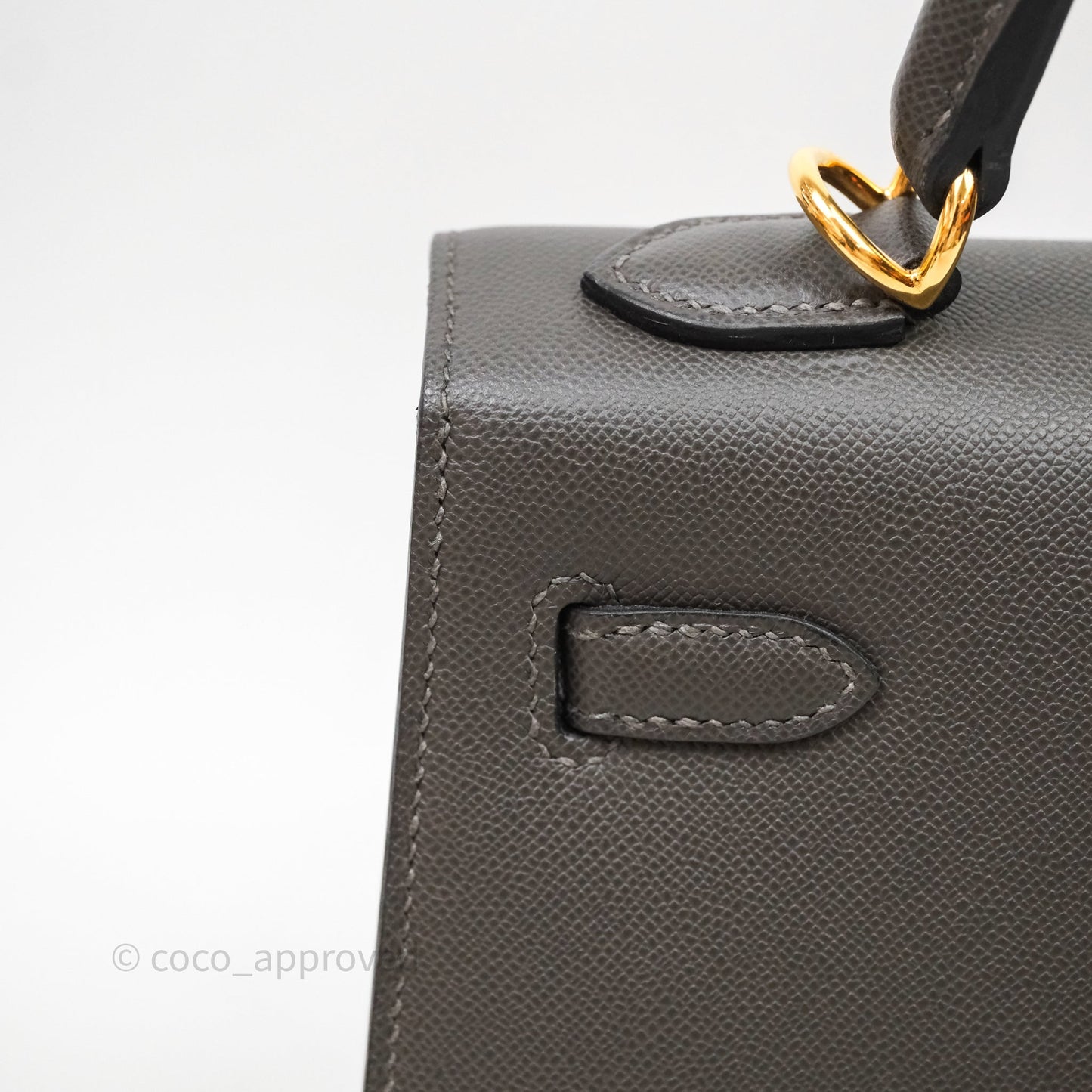Hermes Kelly 25 Graphite Madame Gold Hardware