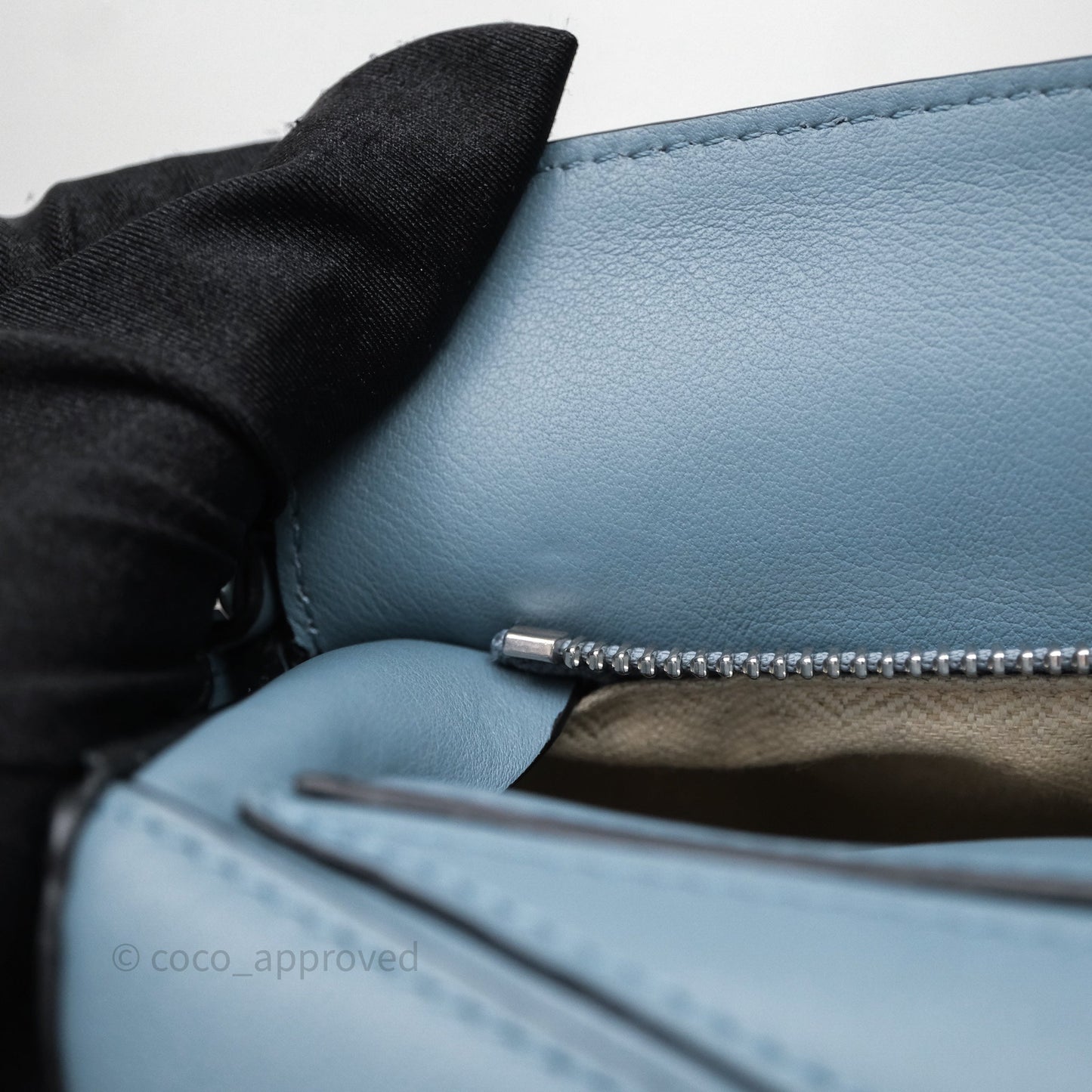 Loewe Medium Puzzle Bag Stone Calfskin Silver Hardware