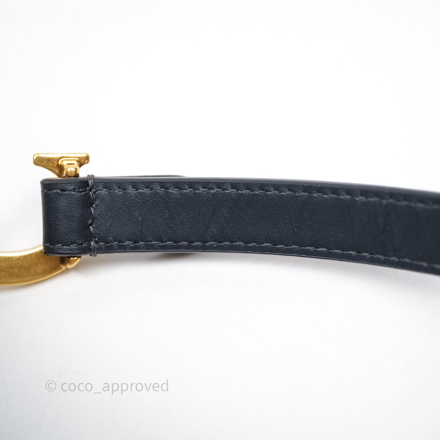 Christian Dior Mini Saddle Bag Blue Oblique Jacquard Gold Hardware