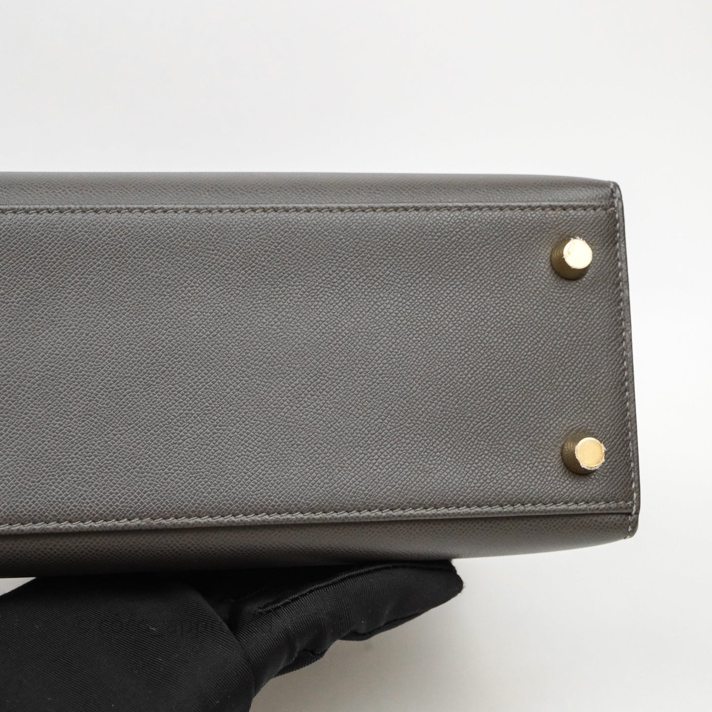 Hermes Kelly 25 Graphite Madame Gold Hardware