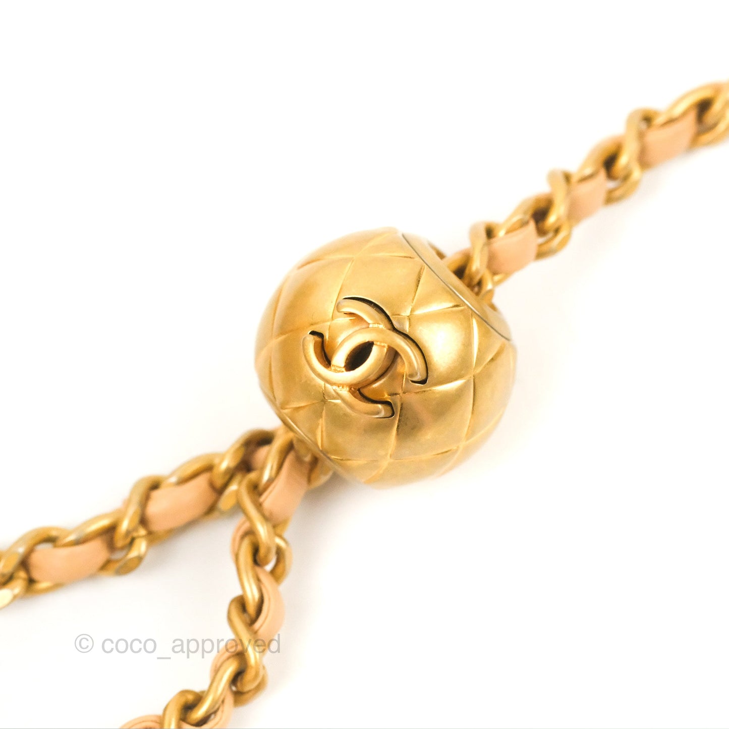 Chanel Mini Square Pearl Crush Beige Lambskin Aged Gold Hardware