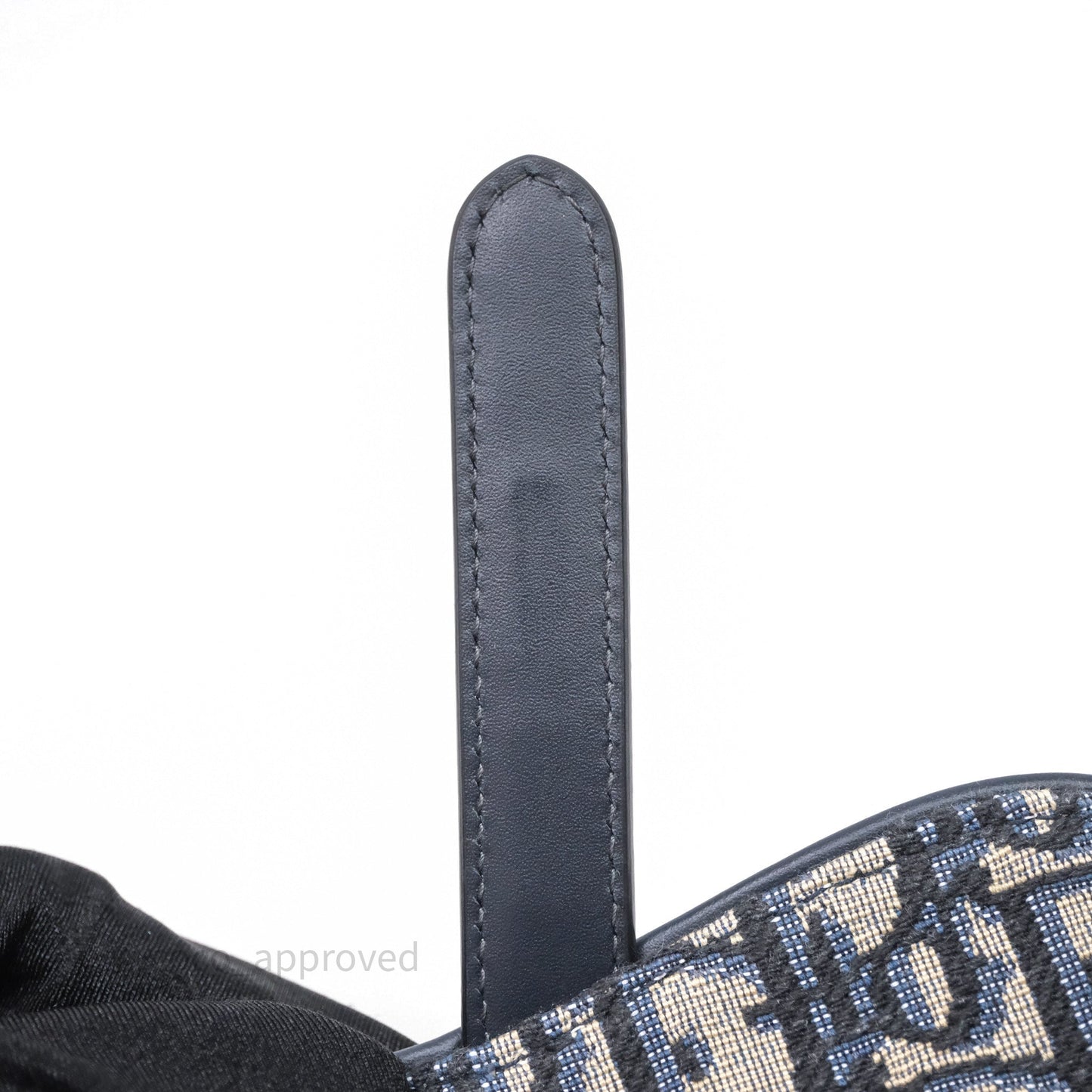 Christian Dior Mini Saddle Bag Blue Oblique Jacquard Gold Hardware
