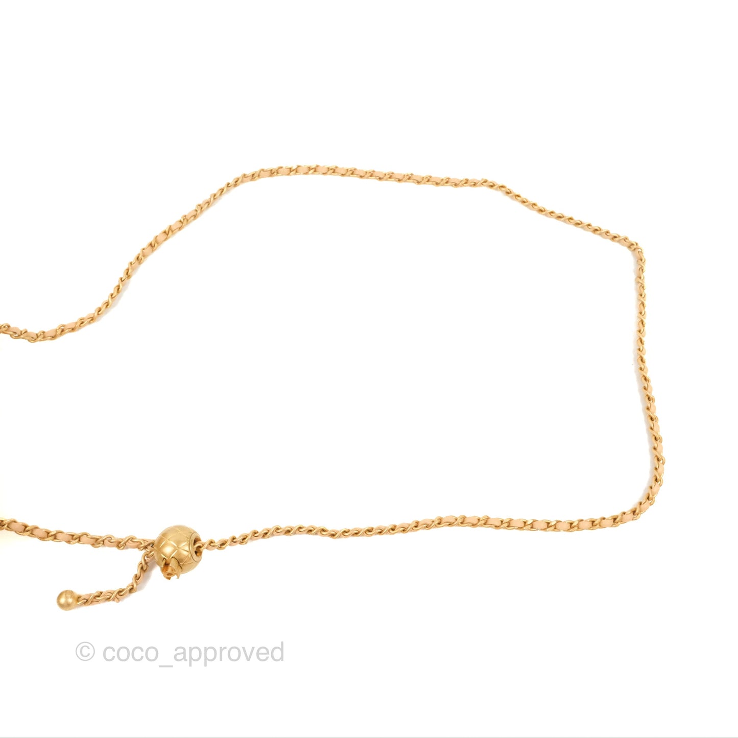 Chanel Mini Square Pearl Crush Beige Lambskin Aged Gold Hardware