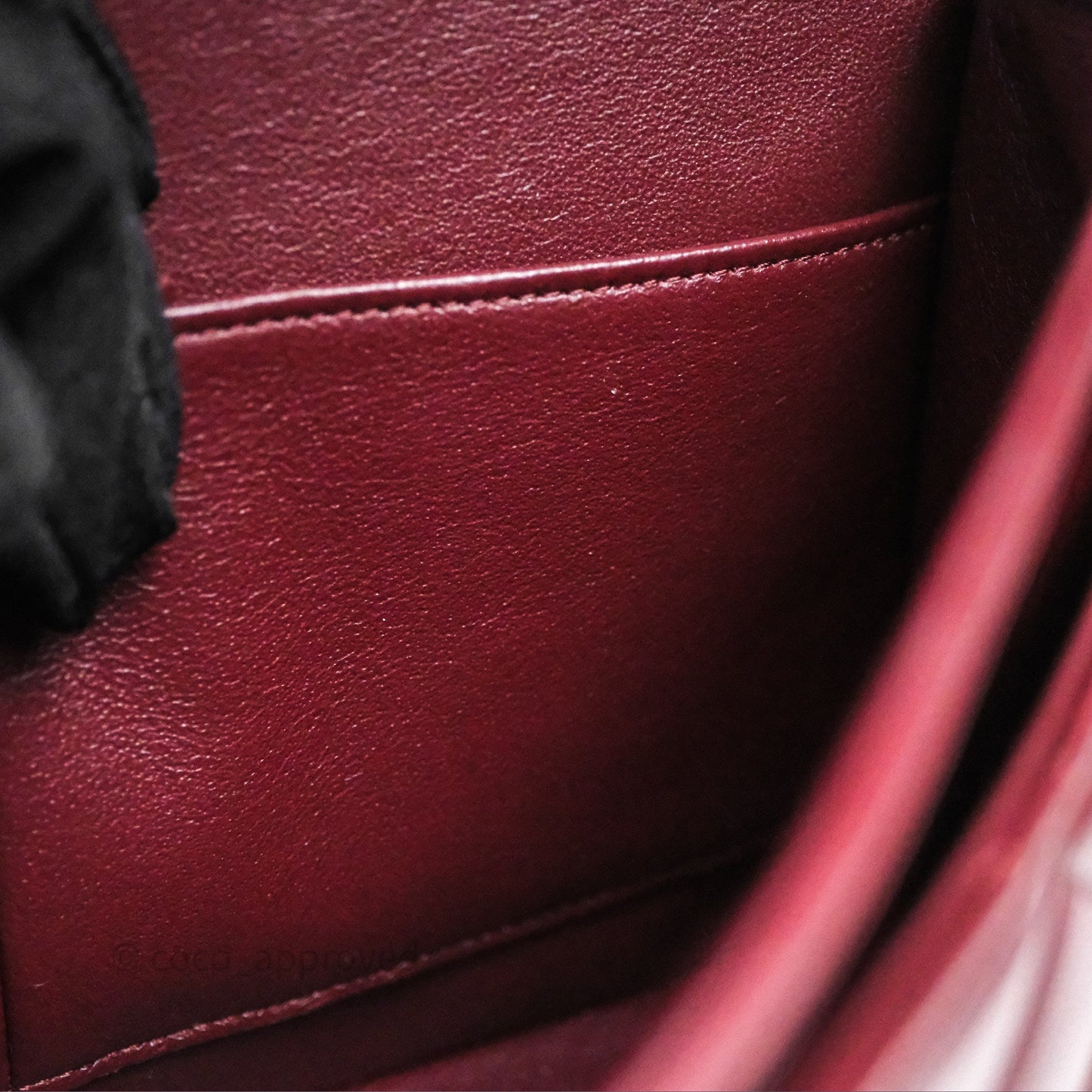 Chanel Classic M/L Medium Flap Quilted Burgundy Lambskin Gold Hardware