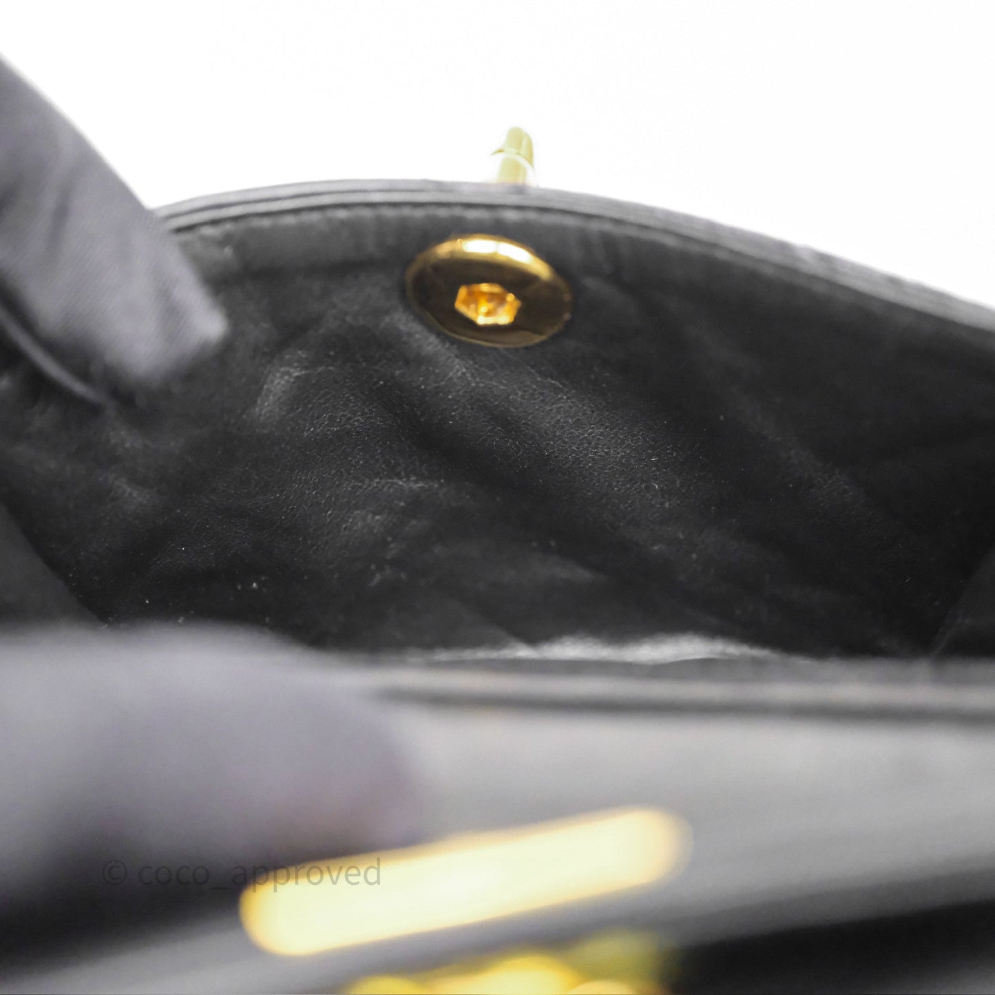 Chanel Vintage CC Duma Backpack Black Lambskin 24K Gold Hardware