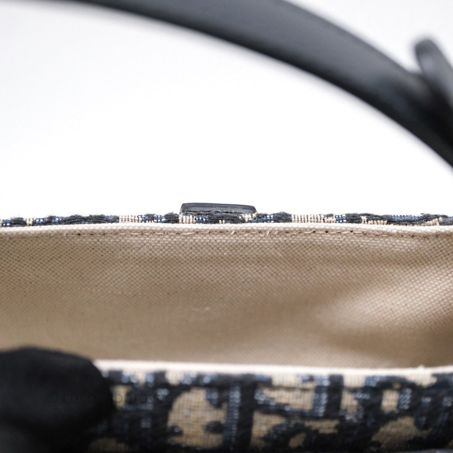 Christian Dior Mini Saddle Bag Blue Oblique Jacquard Gold Hardware