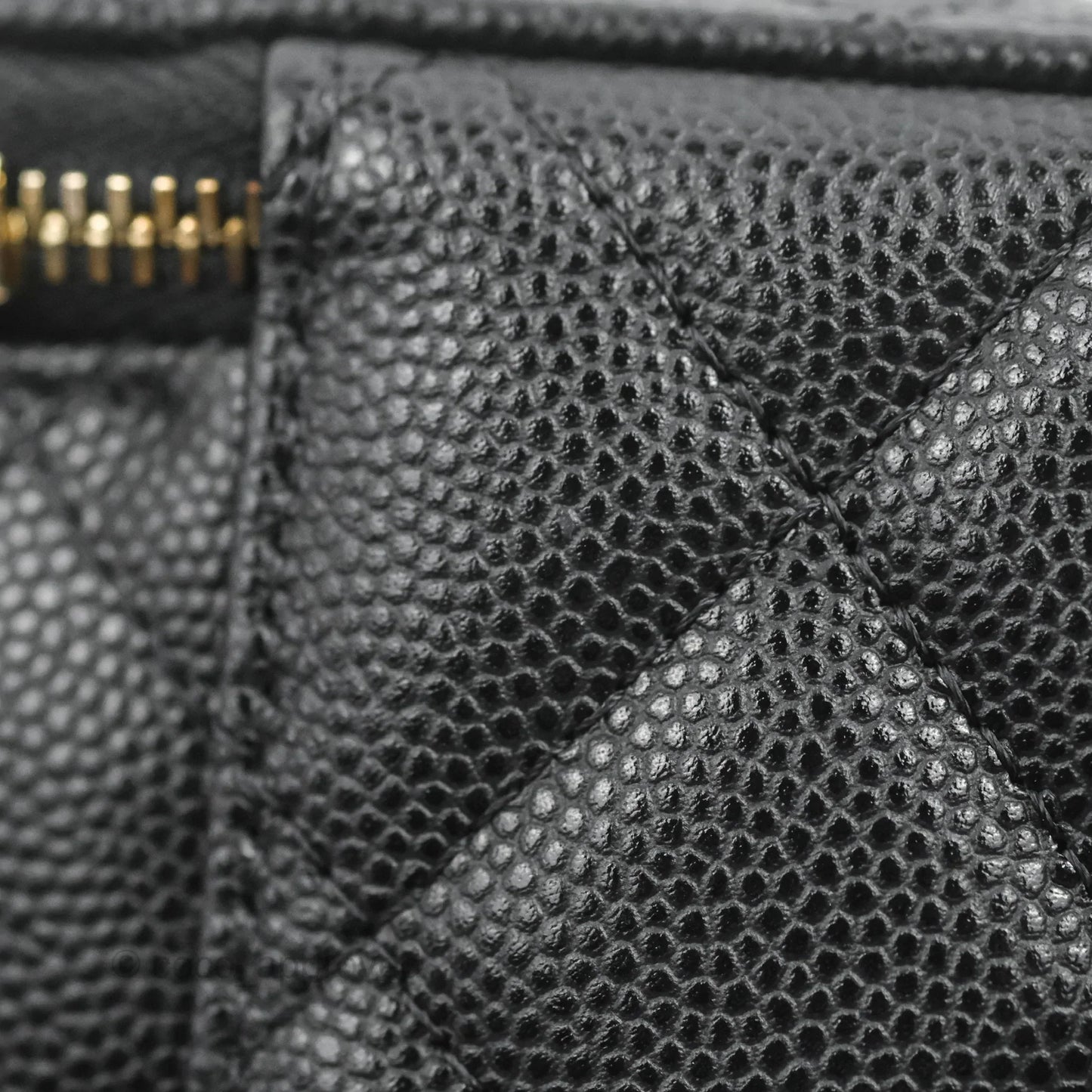 Chanel Classic Vanity with Chain Black Caviar Gold Hardware