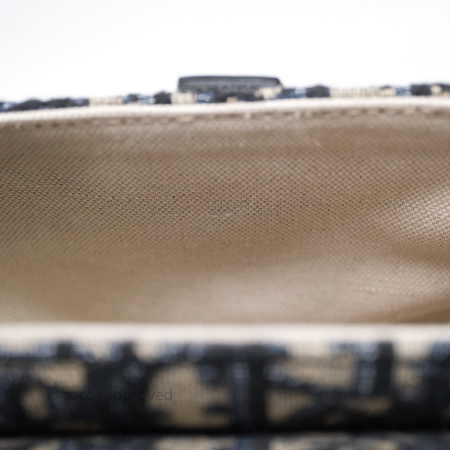 Christian Dior Mini Saddle Bag Blue Oblique Jacquard Gold Hardware
