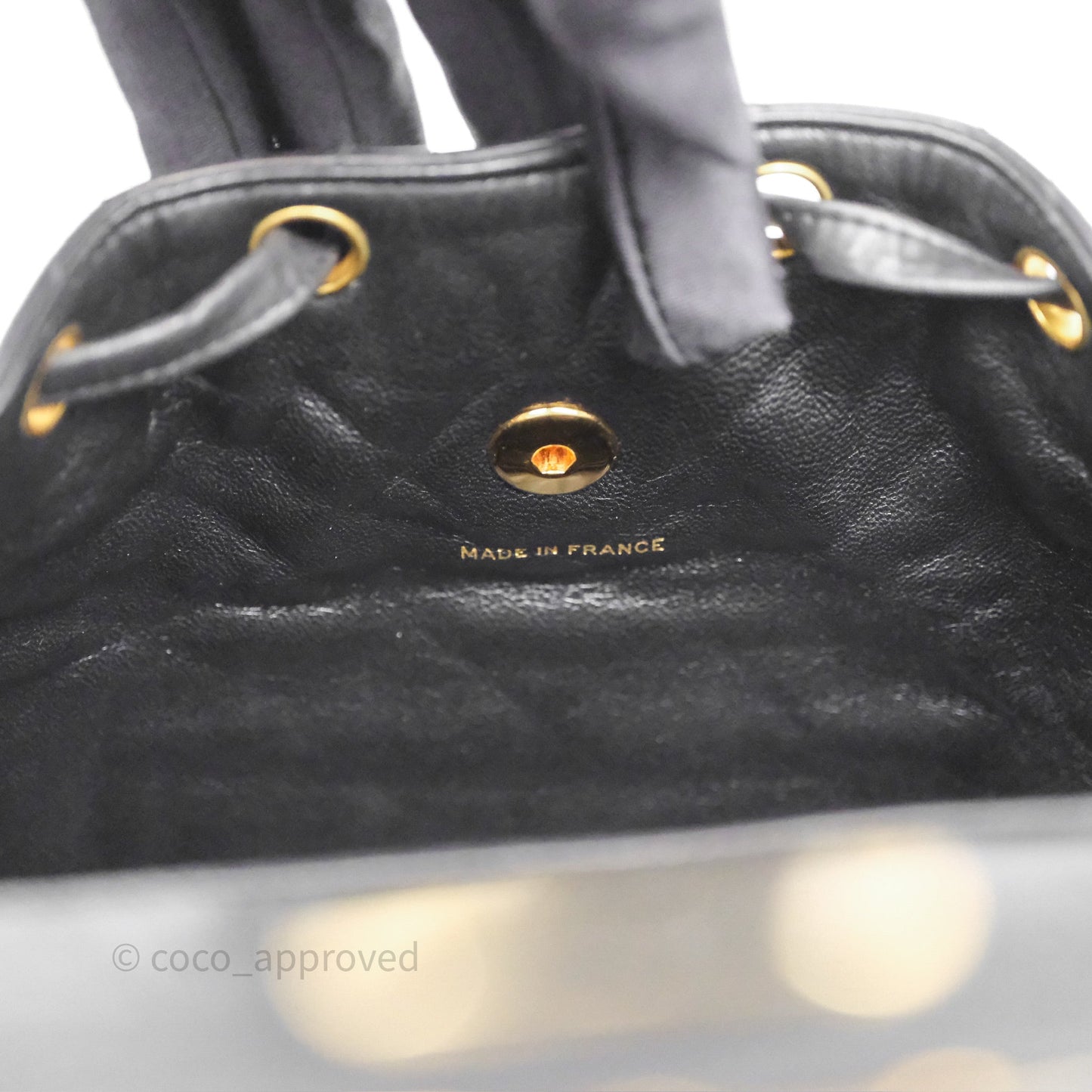 Chanel Vintage CC Duma Backpack Black Lambskin 24K Gold Hardware