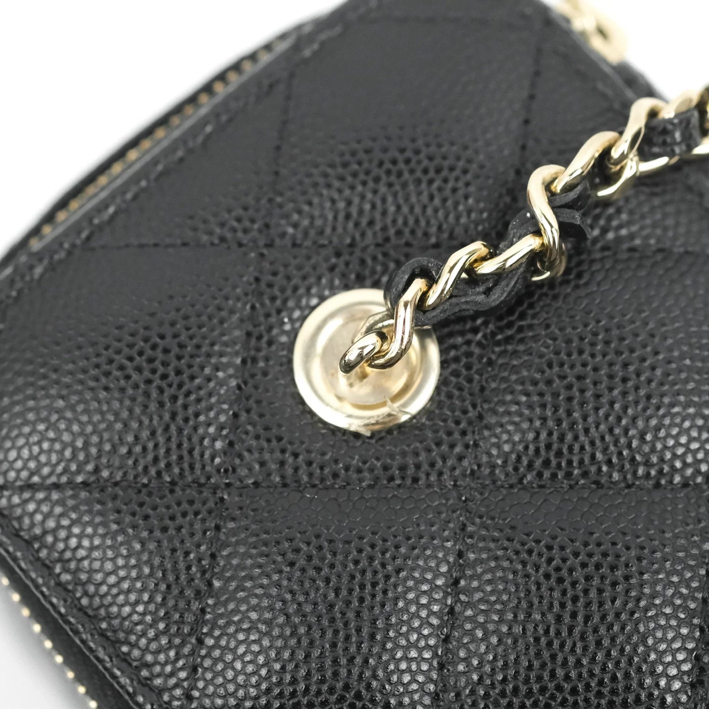 Chanel Classic Vanity with Chain Black Caviar Gold Hardware